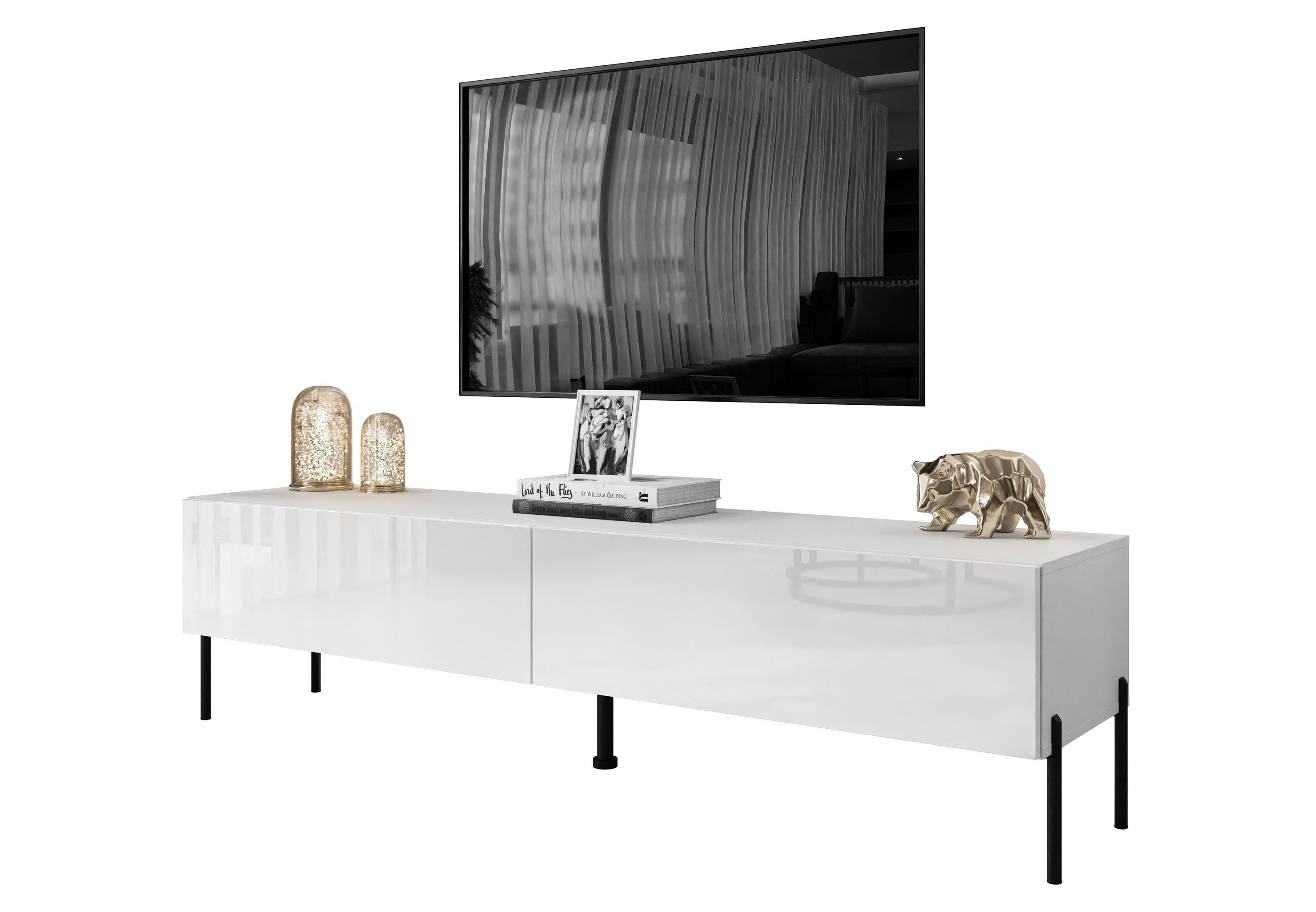 Lookway Lowboard COLETTE TV-Schrank mit Füße und LED Beleuchtung günstig online kaufen