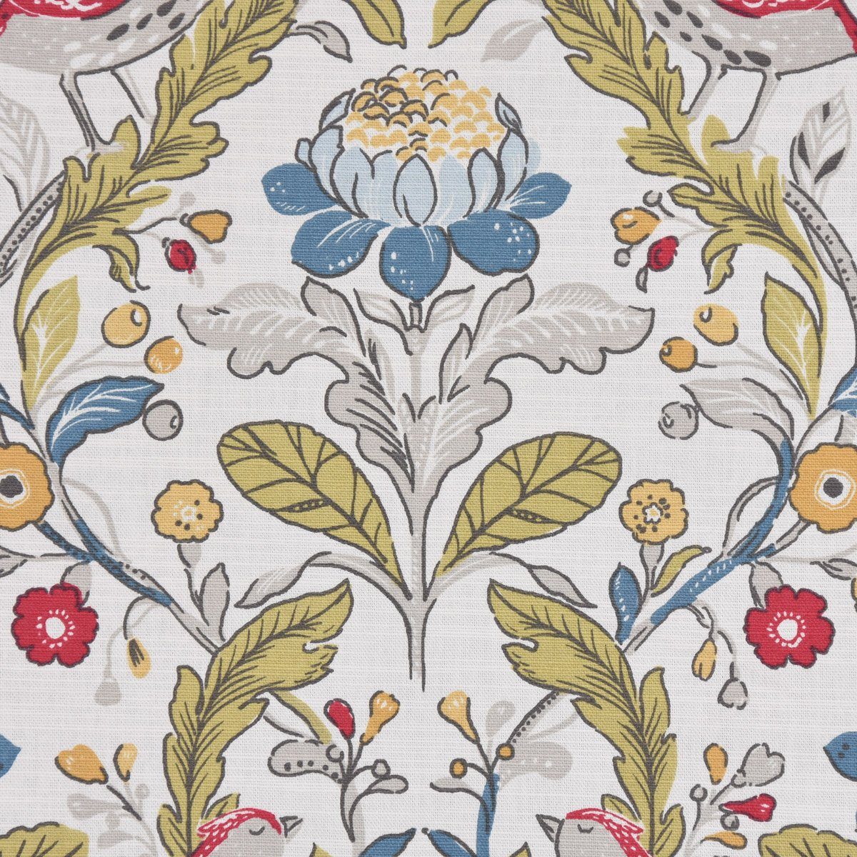 SCHÖNER LEBEN. Tischläufer SCHÖNER LEBEN. Tischläufer STUDIO G Blumen Vogel weiß bunt 40x160cm, handmade