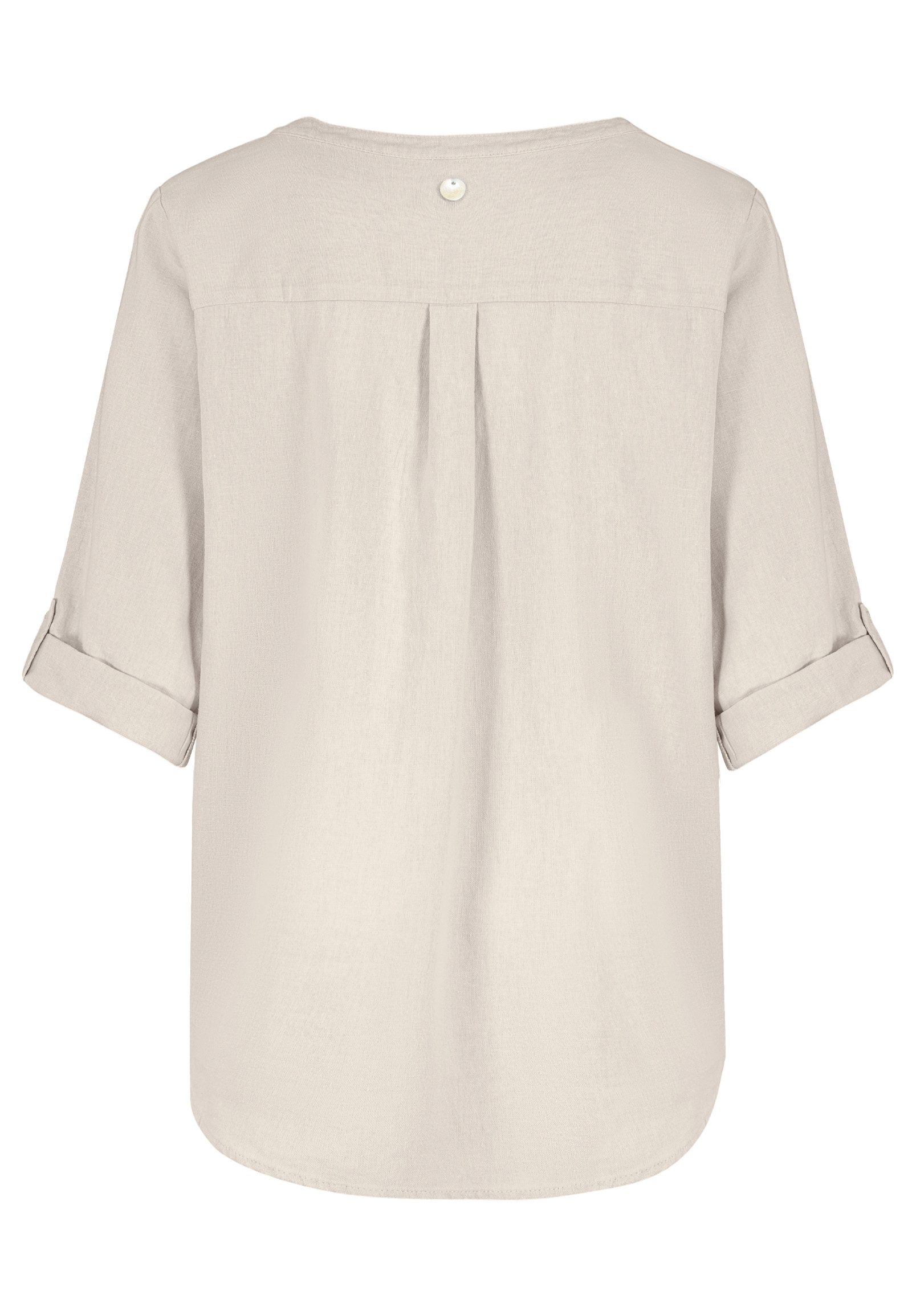 Eight2Nine Hemdbluse Eight2nine Damen Leinen Bluse atmungsaktiv Kurzarmbluse Sommer Urlaub – Bild 5 von 5