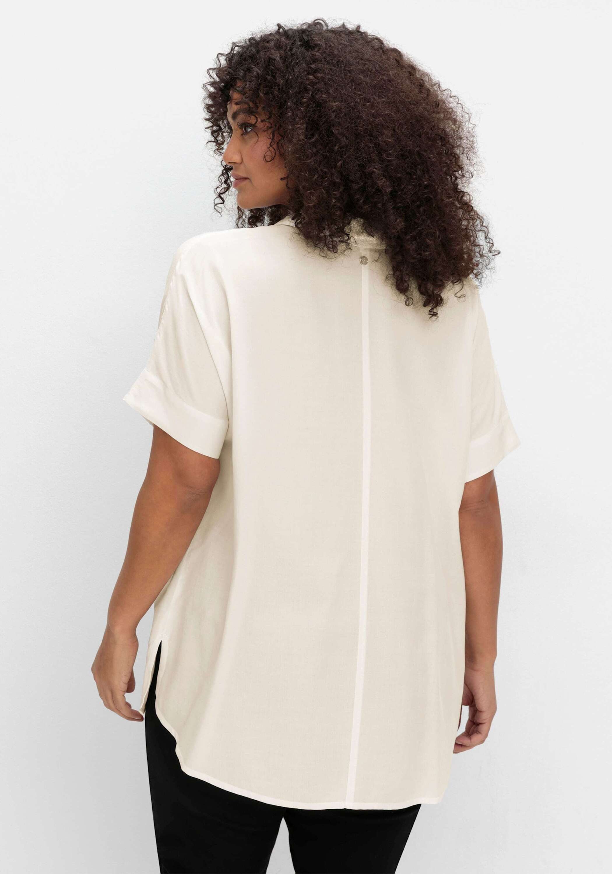 Sheego Klassische Bluse Hemdbluse Kurzarm günstig online kaufen