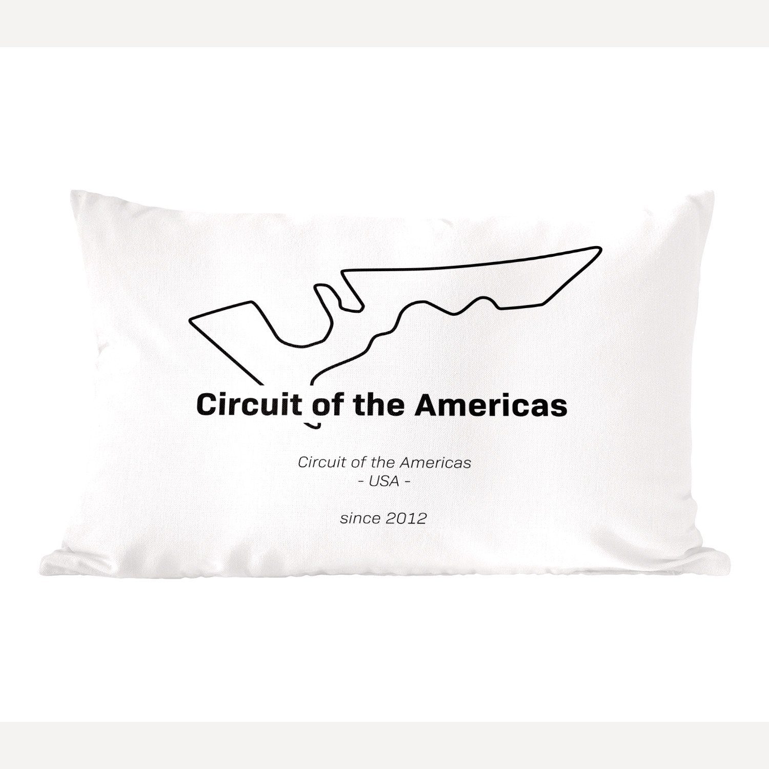 MuchoWow Dekokissen Formel 1 -Amerika -Rennstrecke, Wohzimmer Dekoration, Zierkissen, Dekokissen mit Füllung, Schlafzimmer