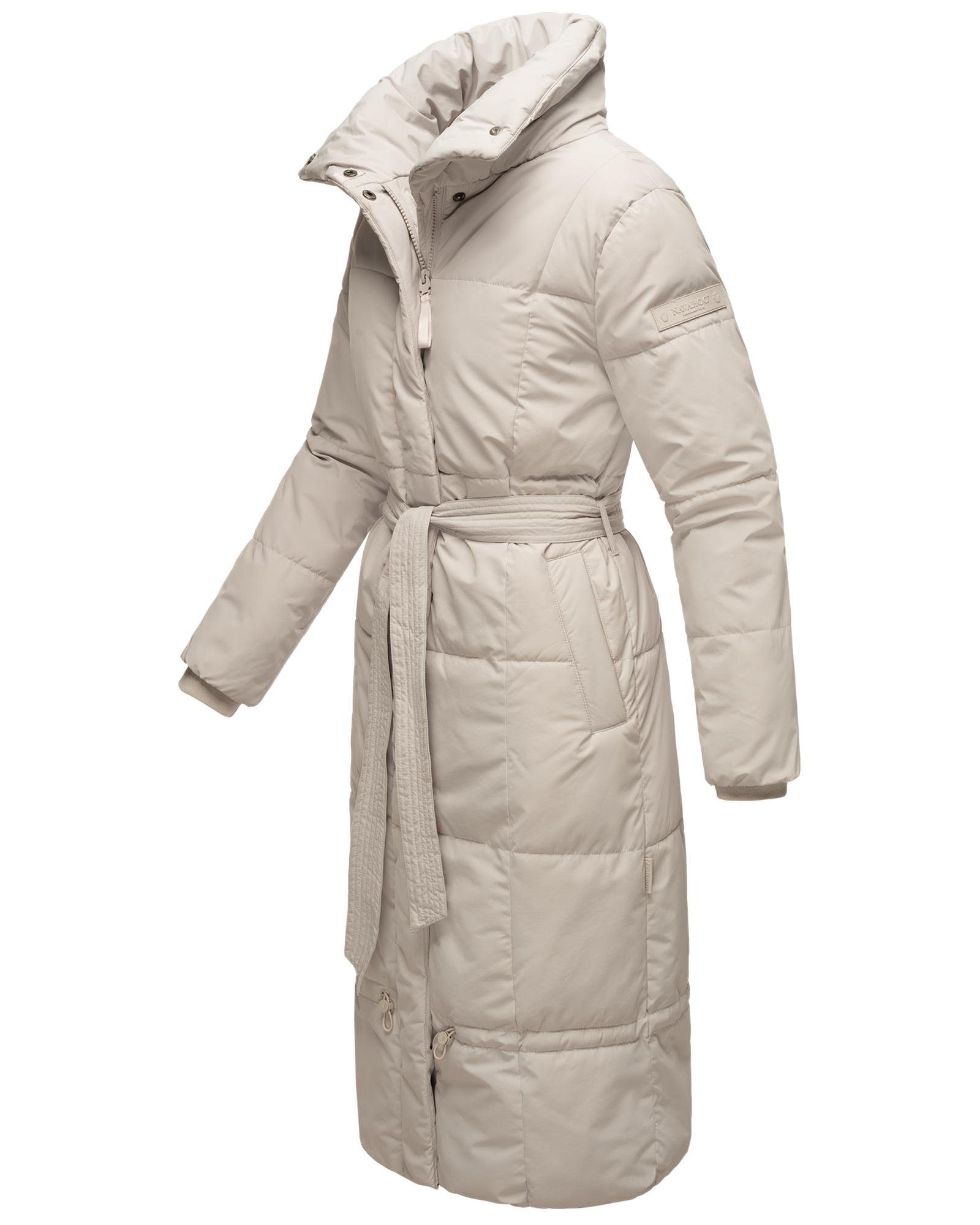 Navahoo Steppmantel Mirenaa Stylischer Damen Wintermantel mit Gürtel