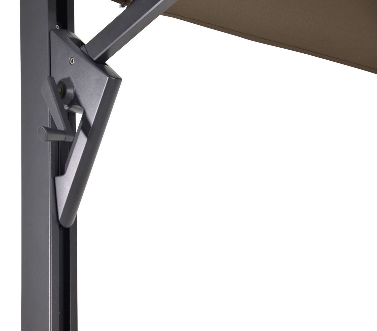 Lesli Living Sonnenschirm Lesli Living Ampelschirm "Taurus" Taupe 3x4 m