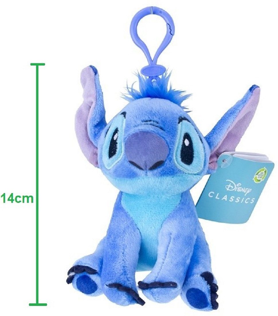 Disney Kuscheltier Lilo und Stitch Kuscheltier lilo und stitch Bagclip Plüsch 14cm (Set, 1-St., Plüschtier mit Anhänger), Lilo und Stitch Anime Kawaii Plush Weihnachten Geschenke für Kinder