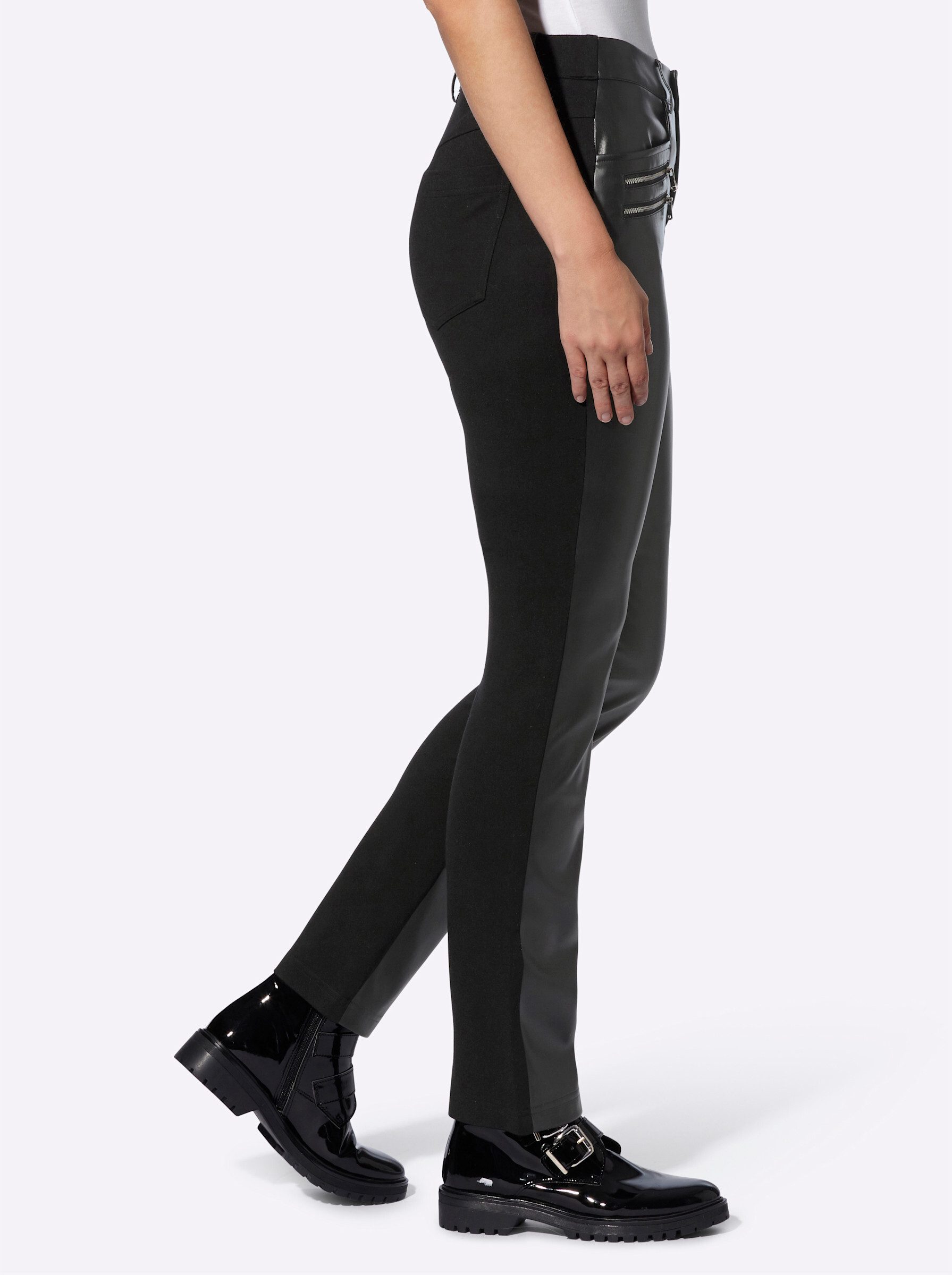 heine Jerseyhose Lederimitathose Innenbeinlänge ca. 79 günstig online kaufen