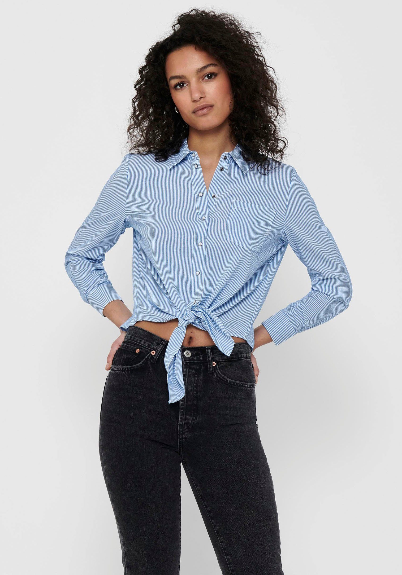 Hemdbluse ONLLECEY LS KNOT SHIRT NOOS WVN