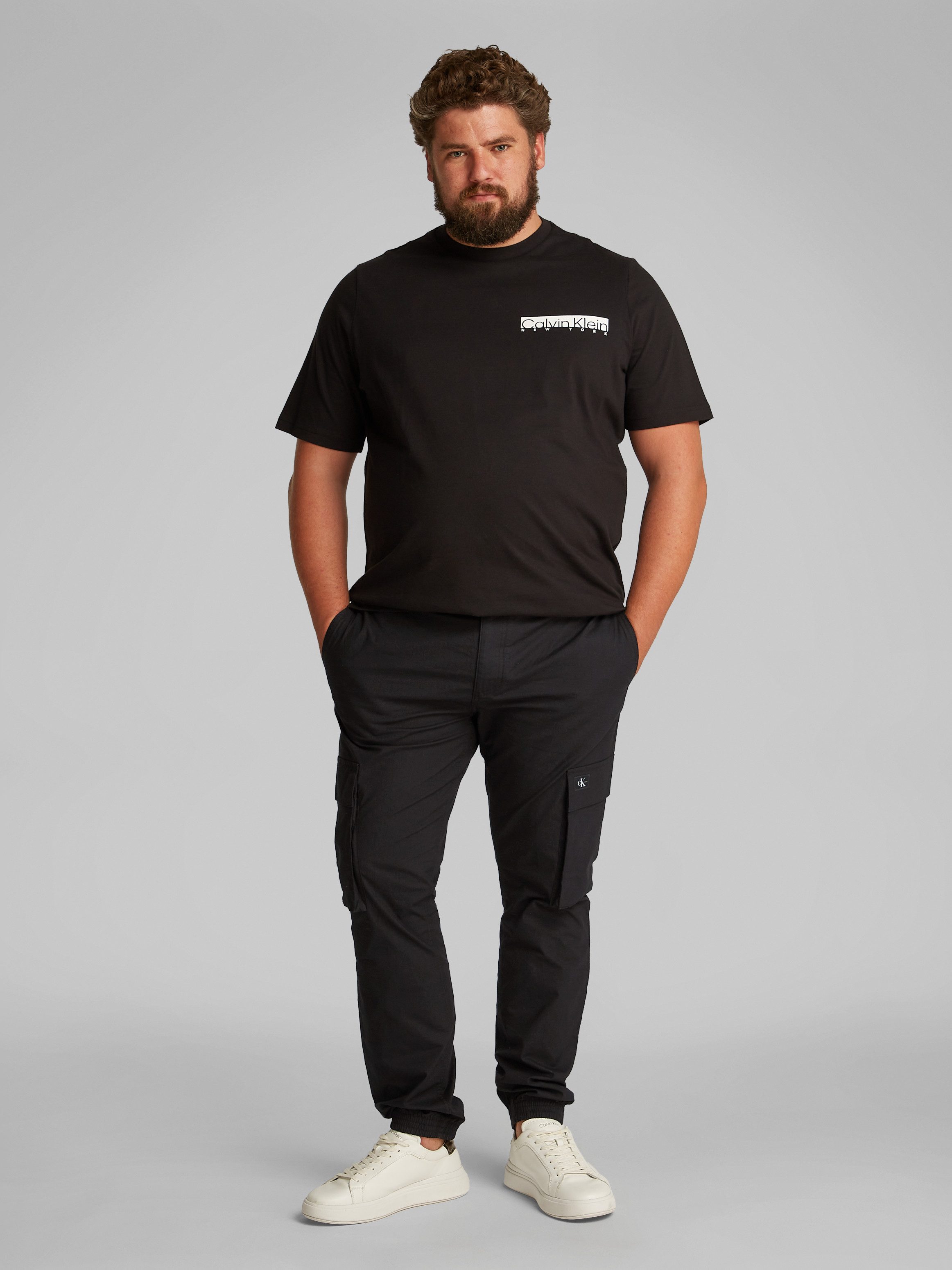 Calvin Klein Jeans Plus Cargohose PLUS SKINNY CARGO in Großen Größen, Logo-Patch