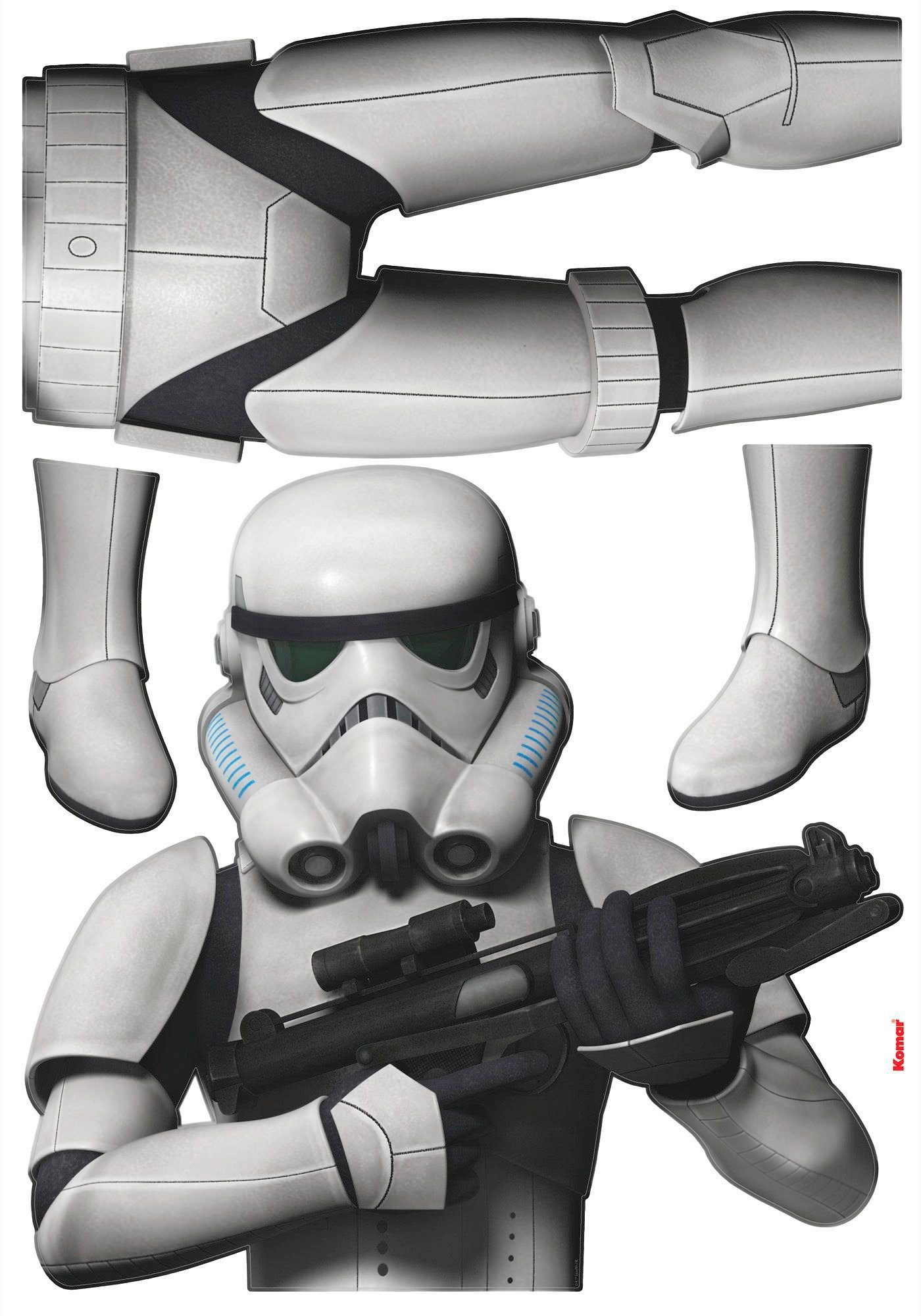 Komar Wandtattoo Star Wars Stormtrooper - Größe 100 x 70 cm (4 St), selbstklebend, Wandsticker, Kinderzimmer