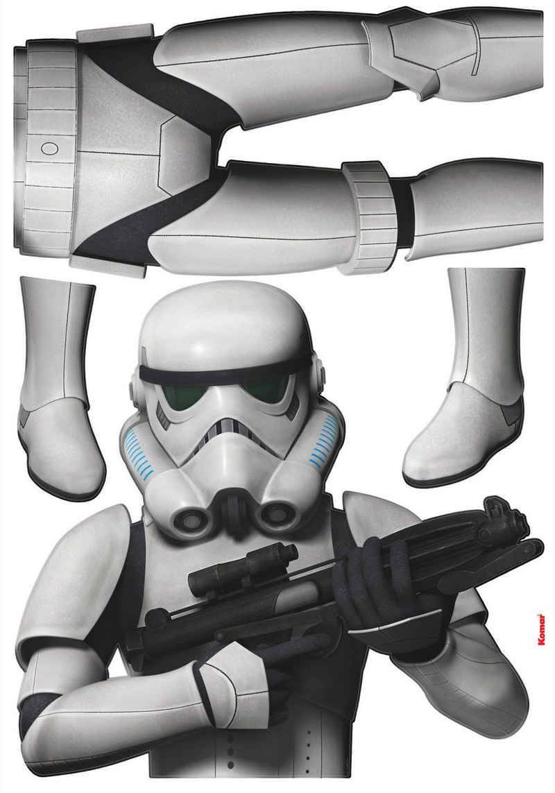 Komar Wandtattoo Star Wars Stormtrooper (4 St), 100x70 cm (Breite x Höhe), selbstklebendes Wandtattoo