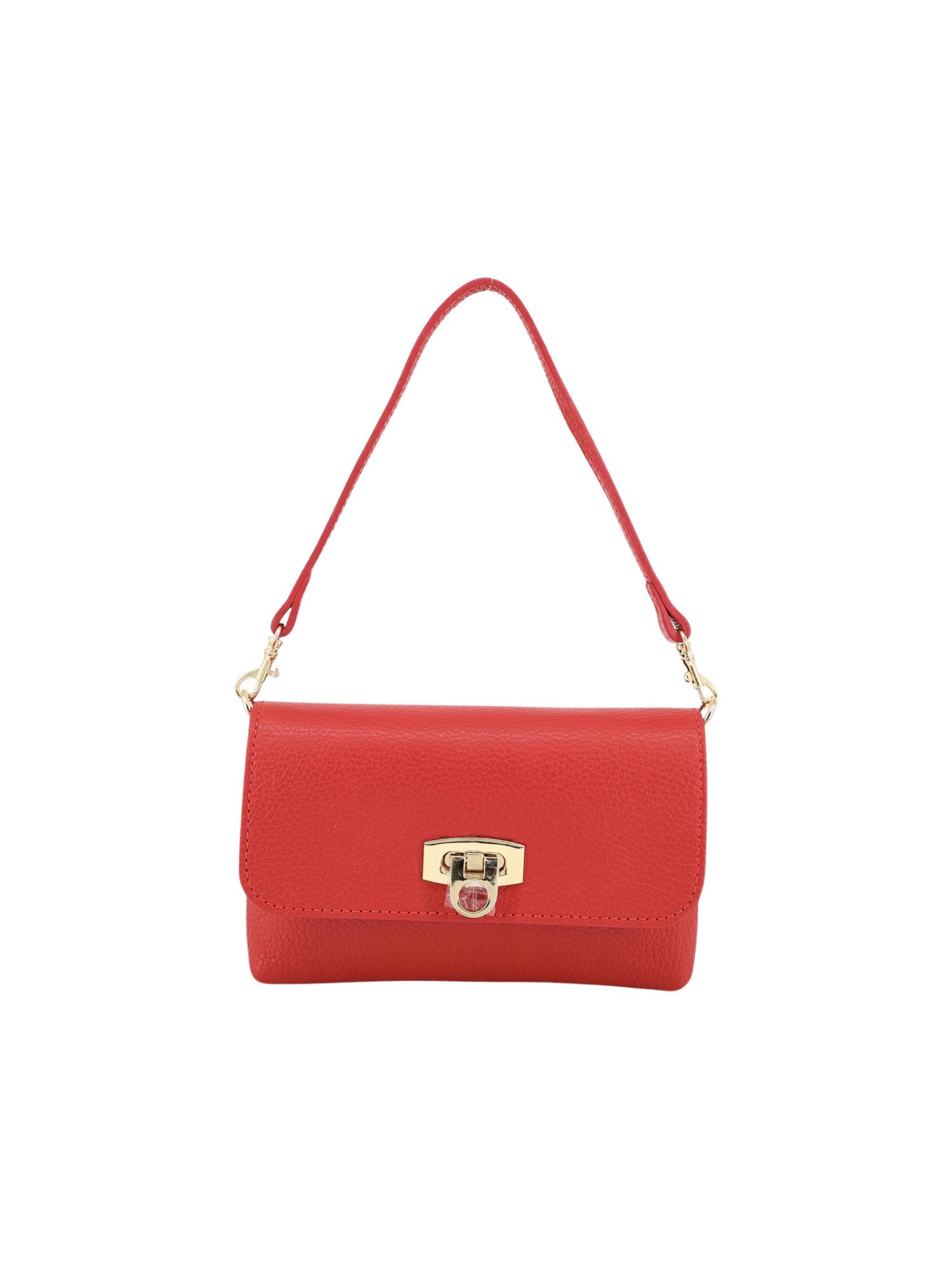 BRISE TASCHE Schultertasche Kleine Schultertasche, Handtasche Leder und Wildleder, Wildleder, Abnehmbare Kette, Goldfarbener Verschluss