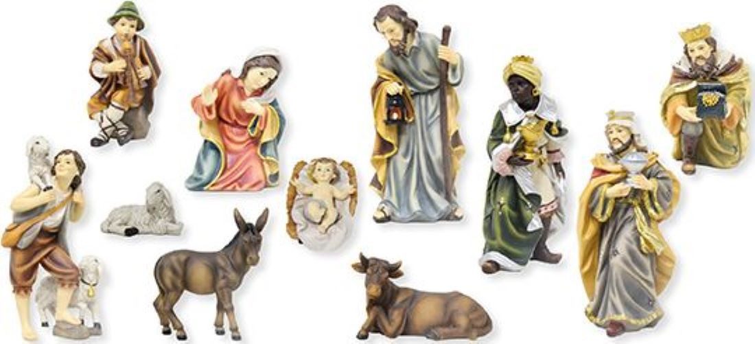 FADEDA Krippenfigur 11x FADEDA Mathias-Krippenfiguren, Höhe in cm: 9 (11 St)