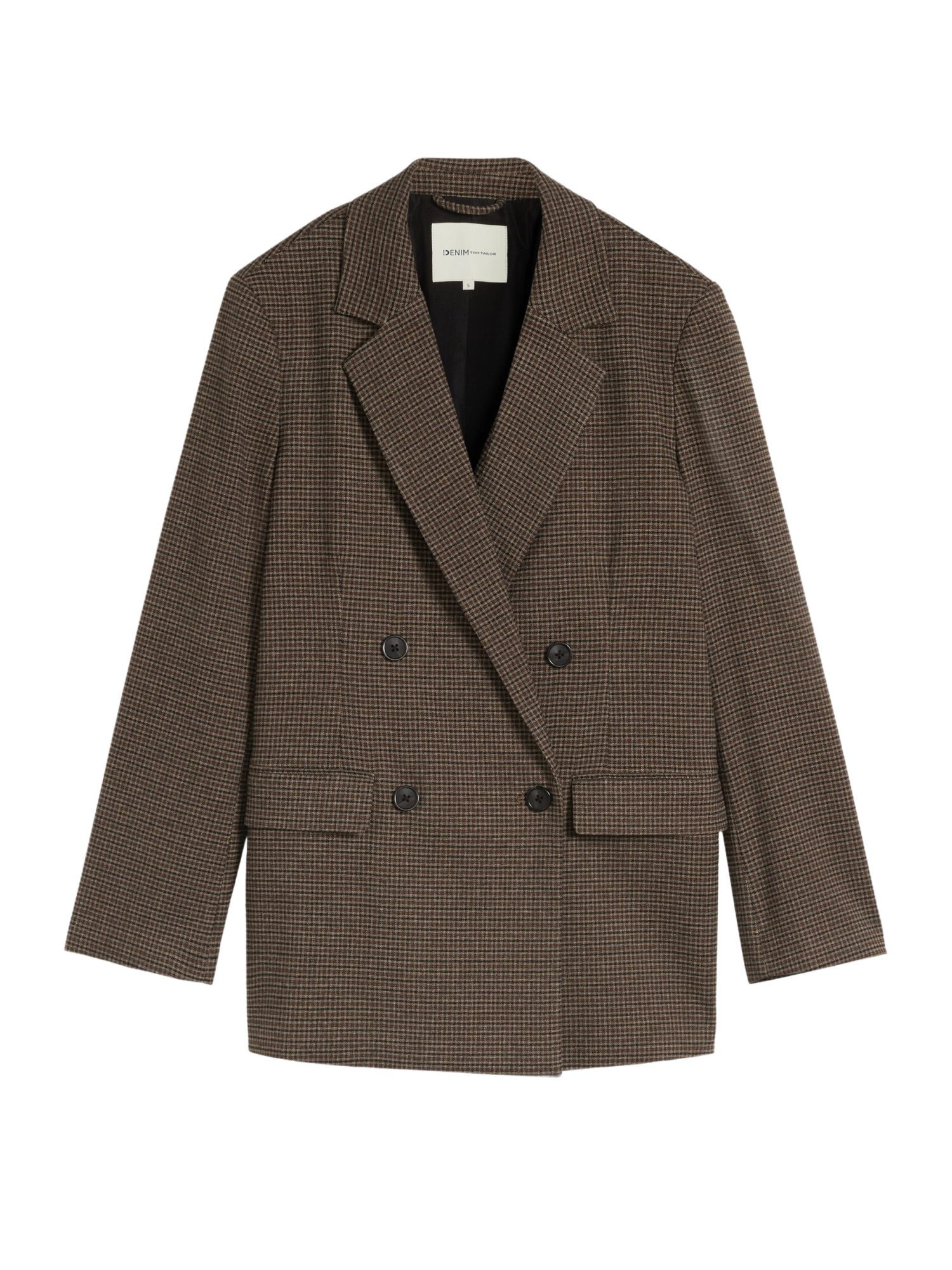 TOM TAILOR Denim Jackenblazer H braun,Business,Polyester,Kariert,Reverskragen,Langarm,Regular Fit