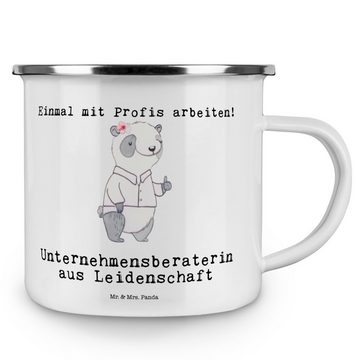 Mr. & Mrs. Panda Becher Unternehmensberaterin Leidenschaft - Weiß - Geschenk, Mitarbeiter, Ed, Emaille, Hochkratzfest