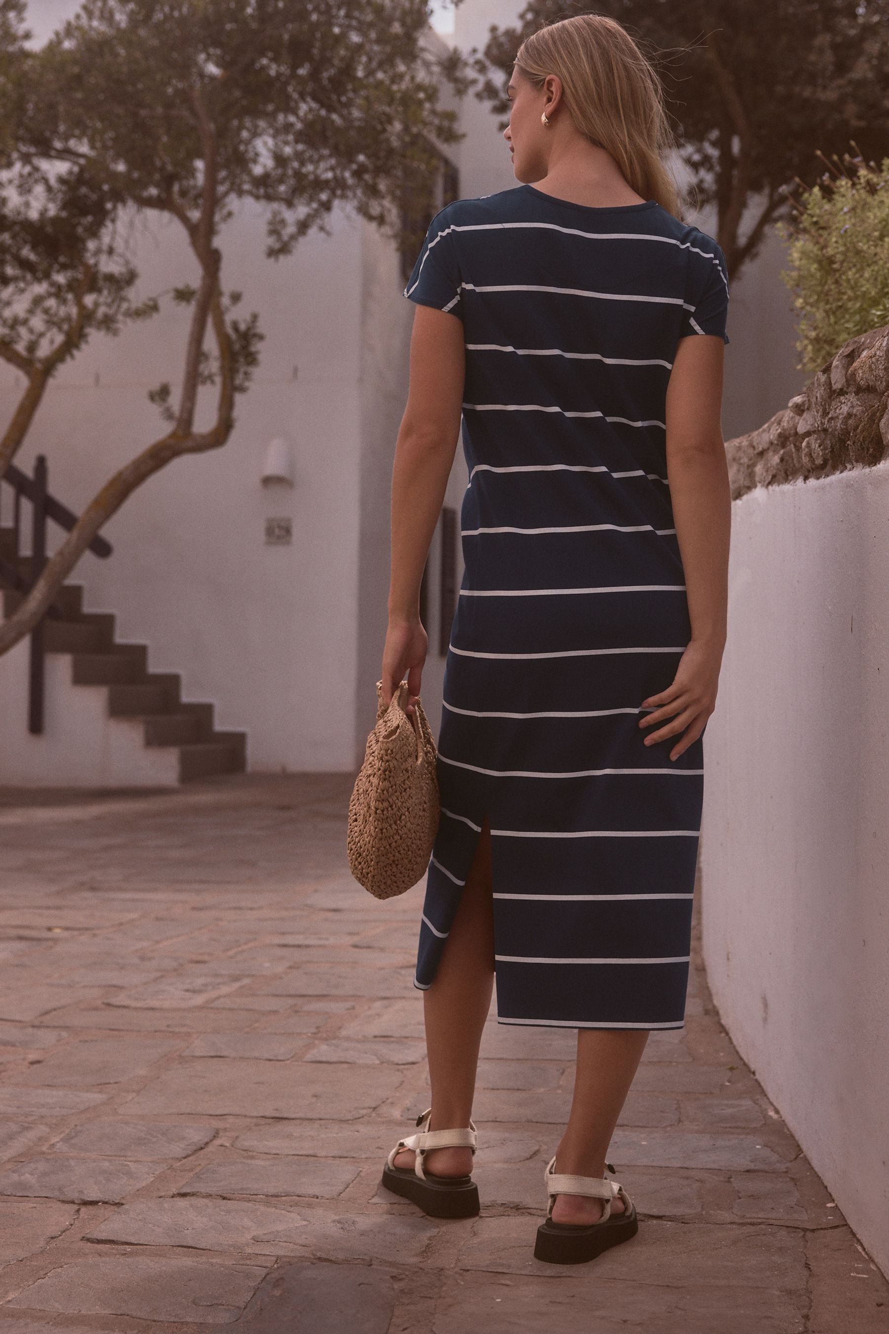 Next Sommerkleid T-Shirt-Sommerkleid 100 % Baumwolle, Petite günstig online kaufen