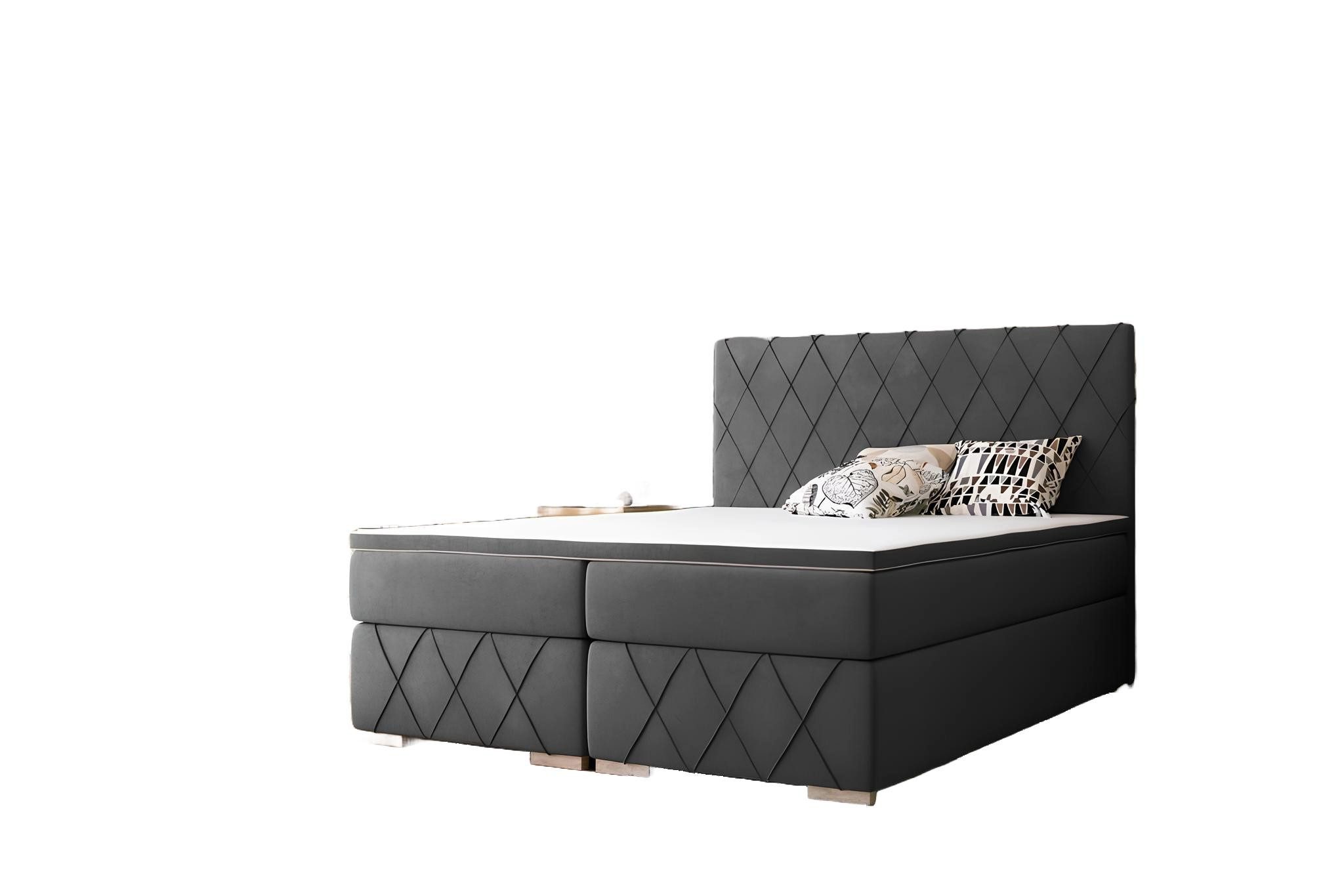 Xlmoebel Boxspringbett Komfortables Doppelbett mit Matratze, Boxspring und Bettkasten (1-St., Boxspringbett 4069424842500), Hergestellt in Europa