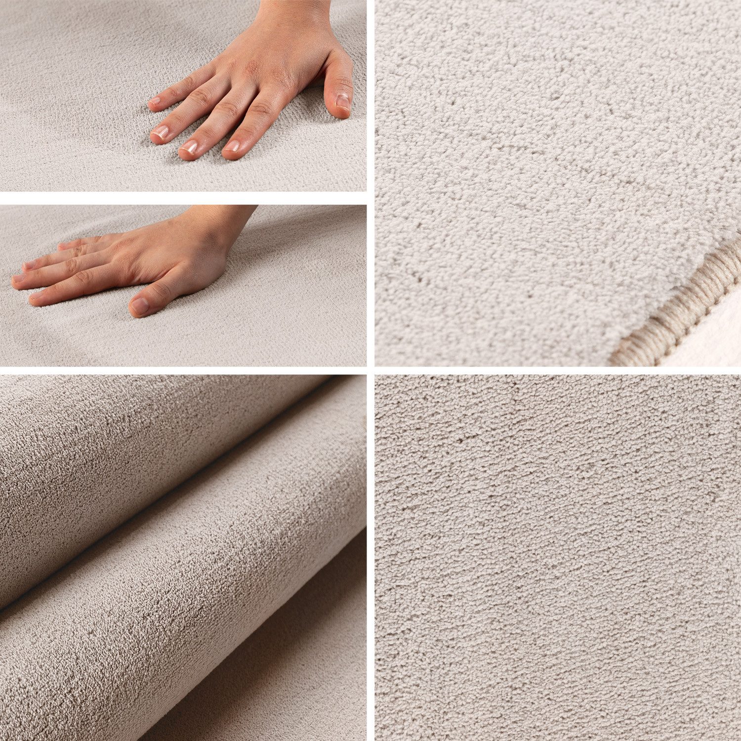 Carpettex Veloursteppich Unicolor - Einfarbig, Rund, günstig online kaufen