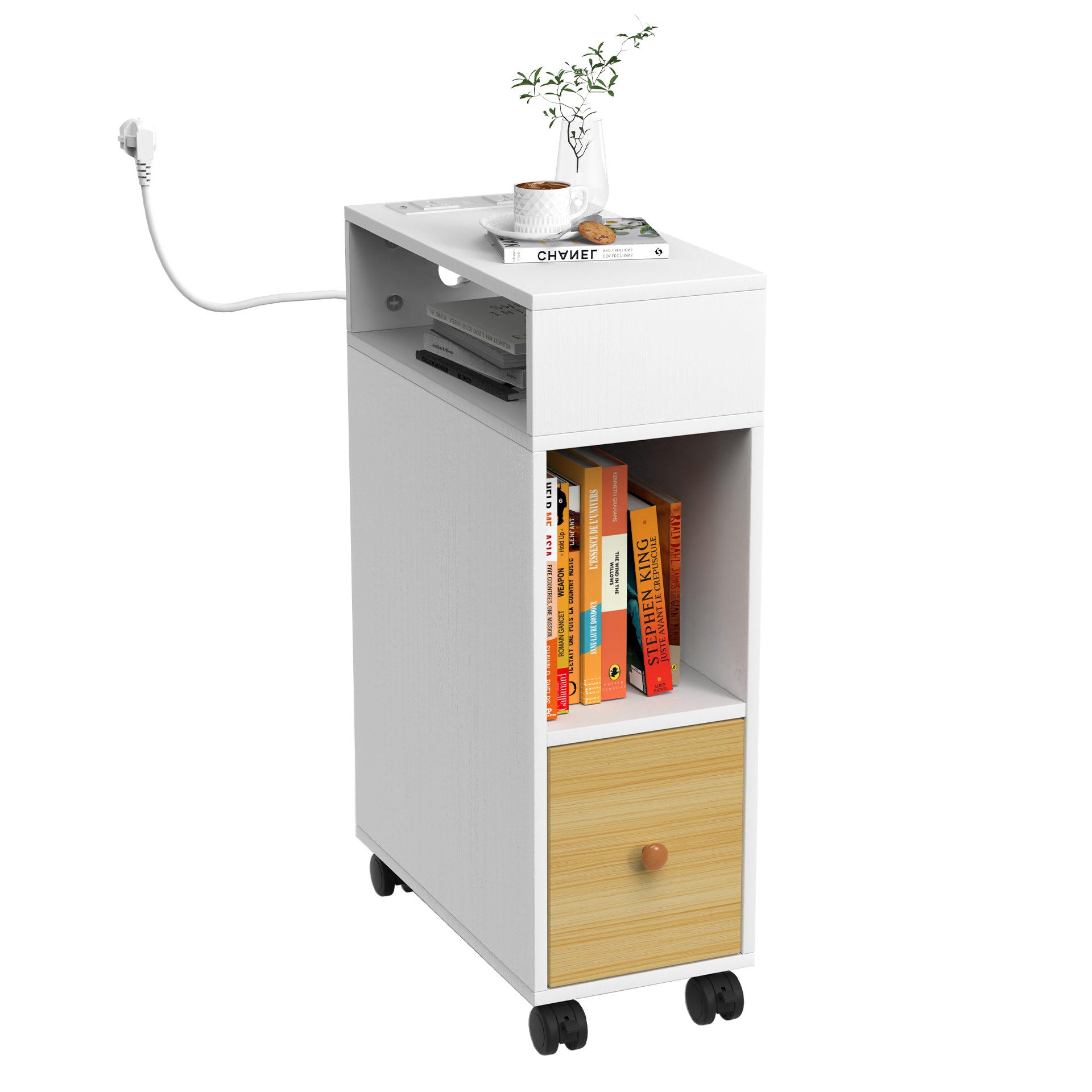 JEOBEST Nachttisch Nachtschrank Nischenregal Sofatisch, (1/2-St), günstig online kaufen