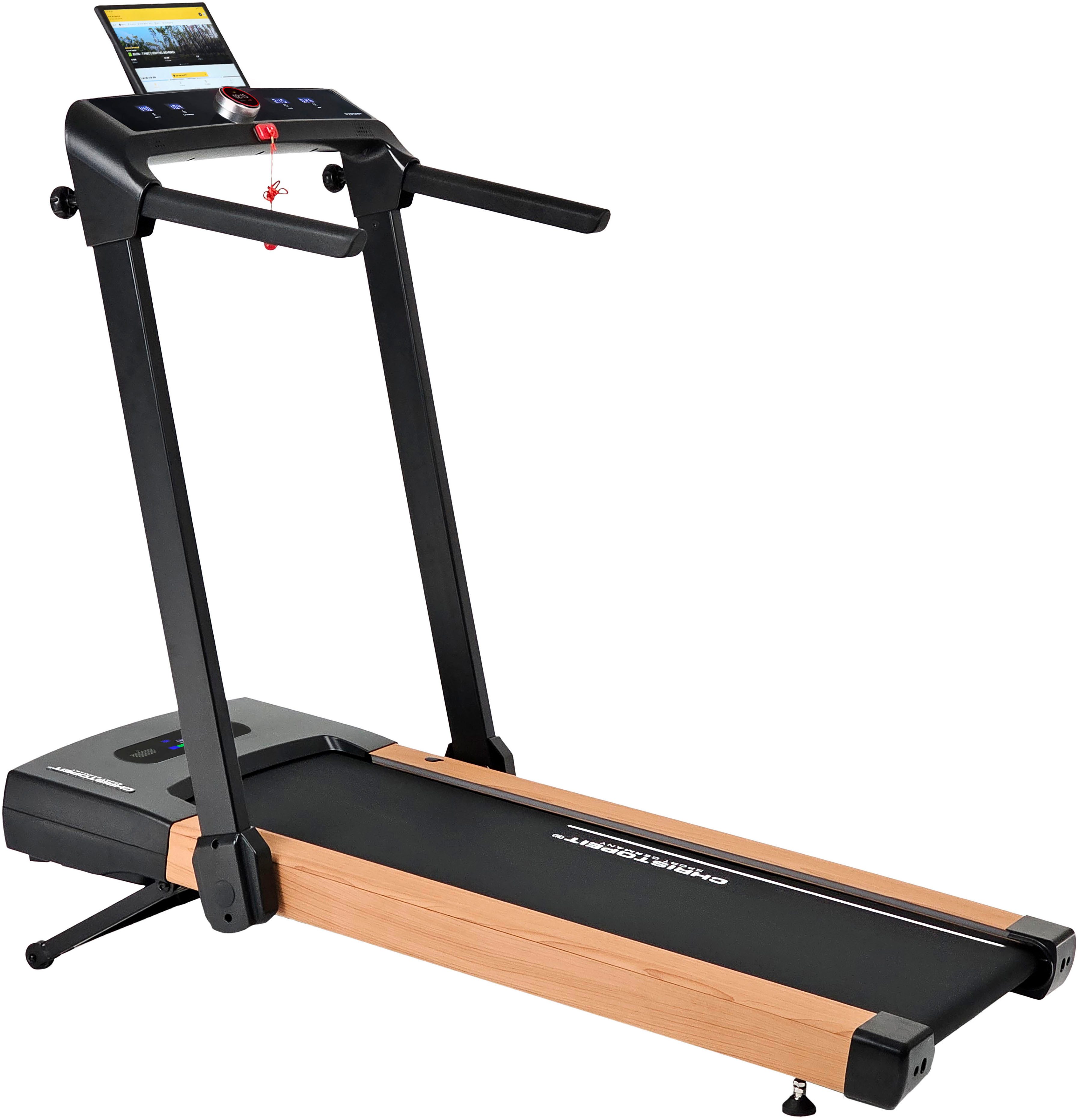 Christopeit Sport® Laufband 2 in 1 S (inkl. Bluetooth-Musikboxen), bis max. 14 km/h, klappbar, 120 kg max. Benutzergewicht