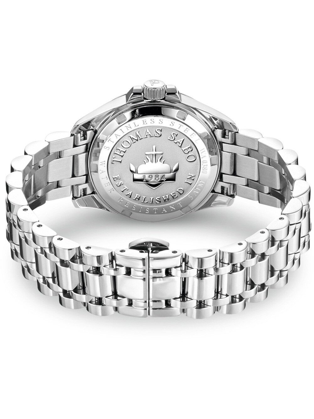 THOMAS SABO Quarzuhr Thomas Sabo WA0381-201-201 Damenuhr Blumen 33mm 5ATM Thomas Sabo WA0381-201-201 Damenuhr Blumen 33mm 5ATM