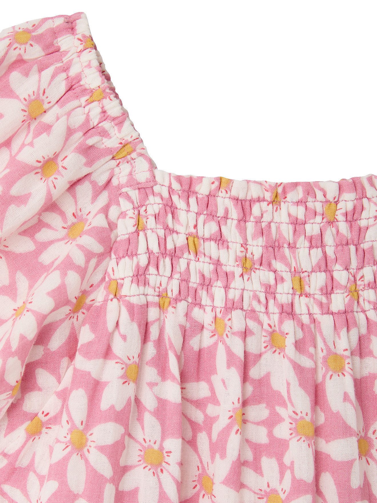 Minikleid Gesmoktes Kleid mit Blumen Mädchen