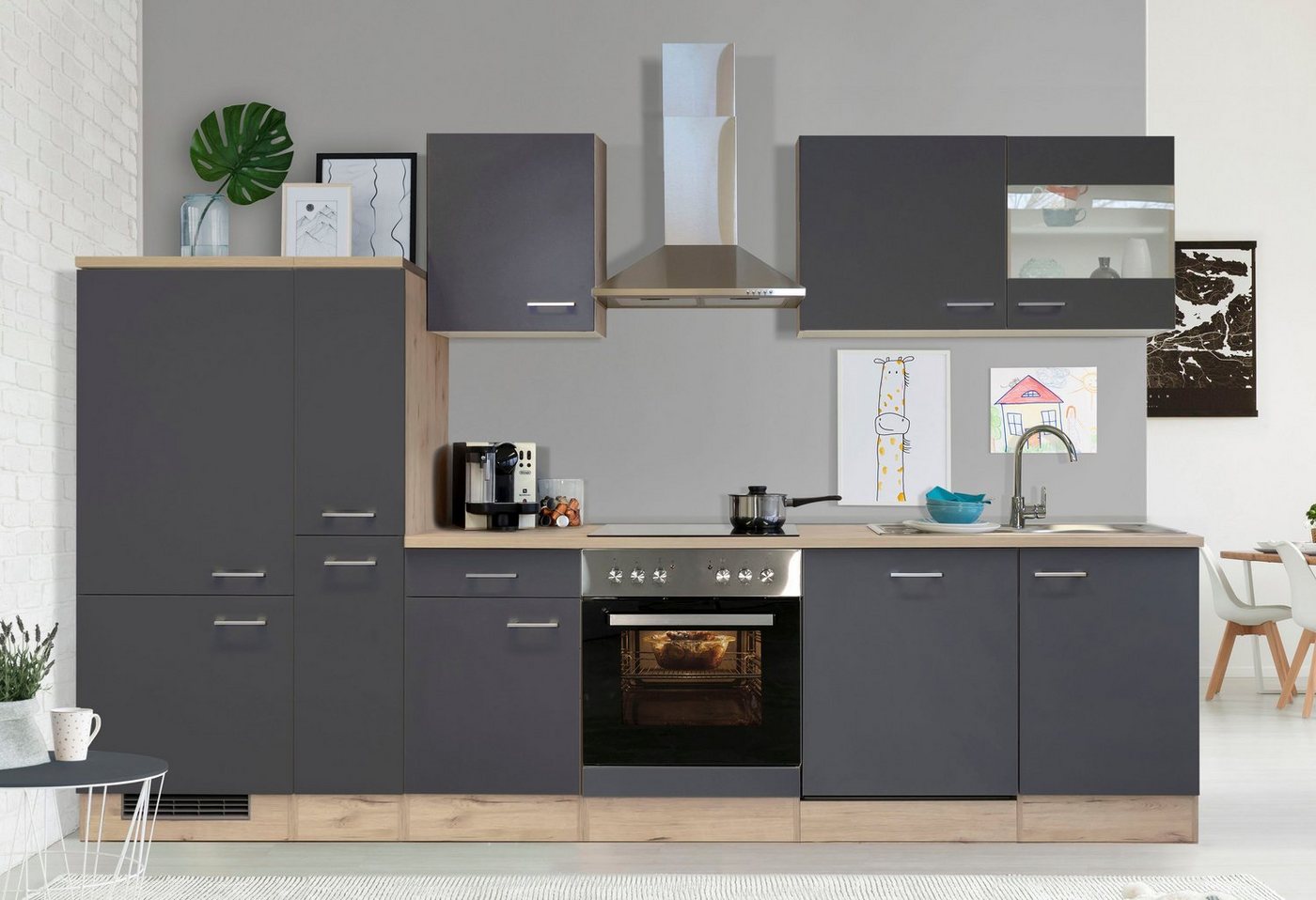 Flex-Well Küchenzeile »MORENA«, mit E-Geräten, Breite 310 cm-HomeTrends