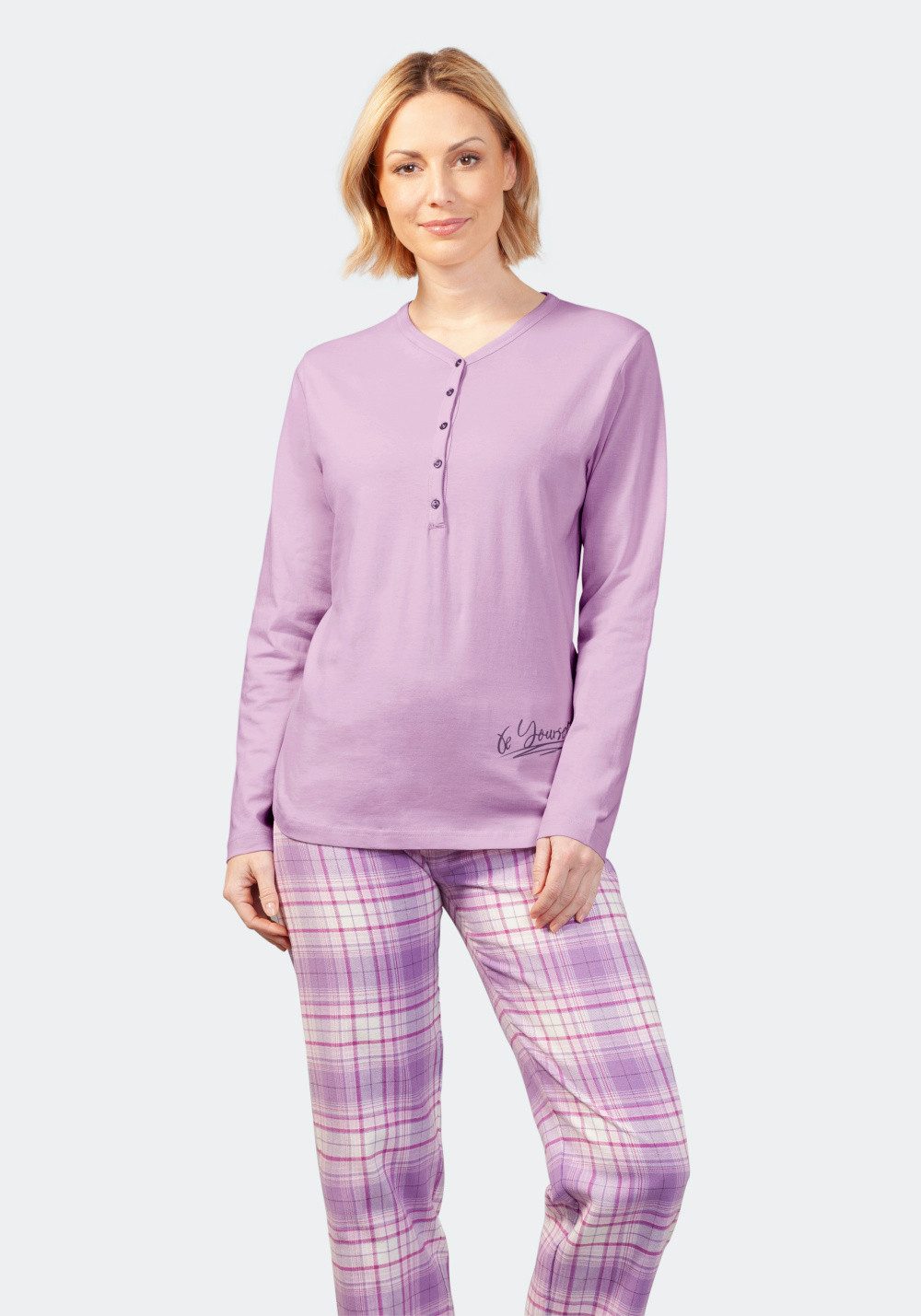 Schlafanzug Hajo, Damen Schlafanzug Premium Cotton/Flanell 46087