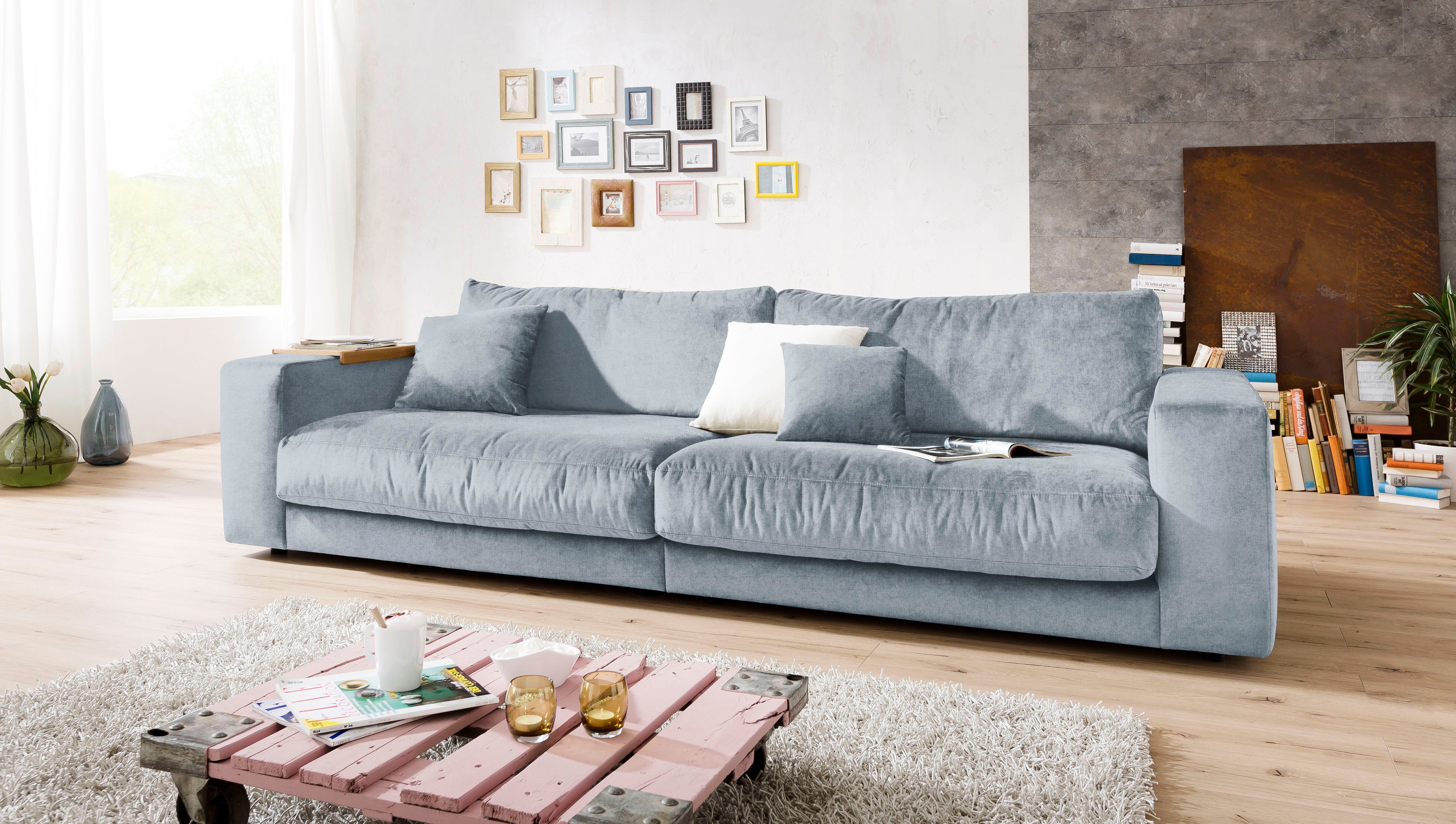 3C Candy Big-Sofa Enisa II, incl. 1 Flatterkissen, Wahlweise mit  Flecken-Schutz-Bezug Easy care