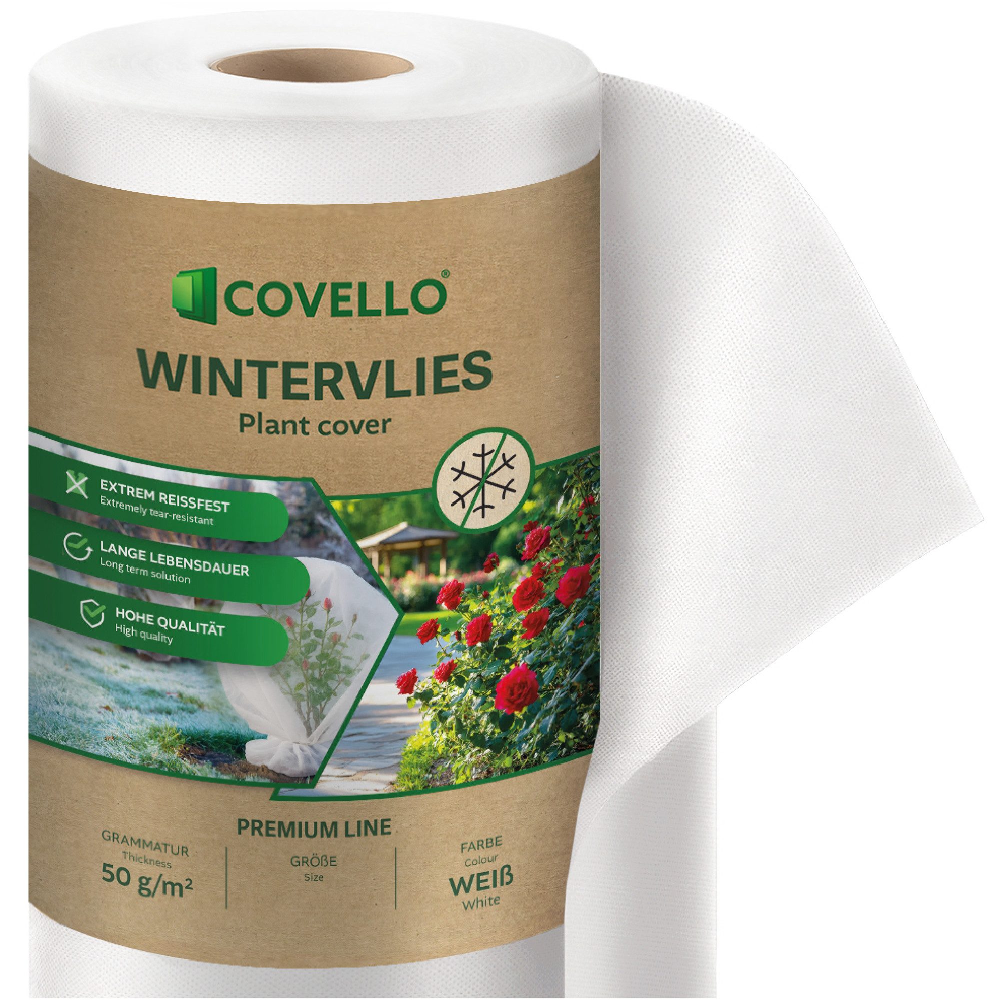 Covello Wintervlies Winterschutz für Pflanzen – Wintervlies 50g/m²- Frostsc günstig online kaufen