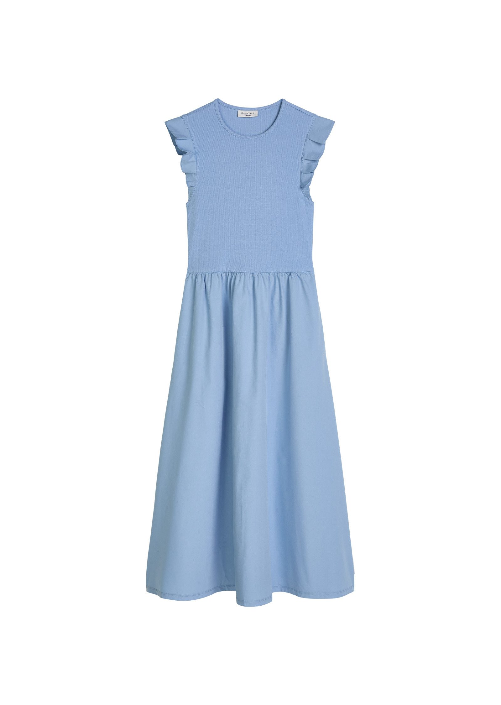 Jerseykleid mit Baumwoll-Popelinerock