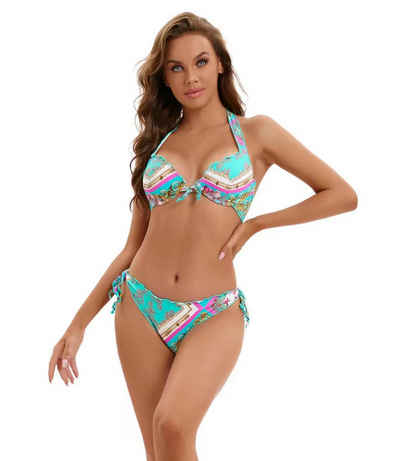 Miss Beach Bikini-Hose bedruckt Bikini-Slip zum Binden
