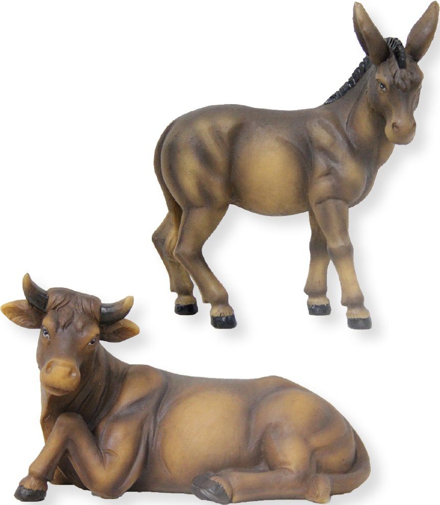 FADEDA Krippenfigur 2x Ochs und Esel, Höhe in cm: 9,2 (2 St)