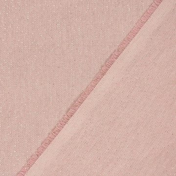 Stoff Dekostoff Leinenlook Lurexeffekte Glamour uni rosa gold 1,40m, mit Metallic-Effekt