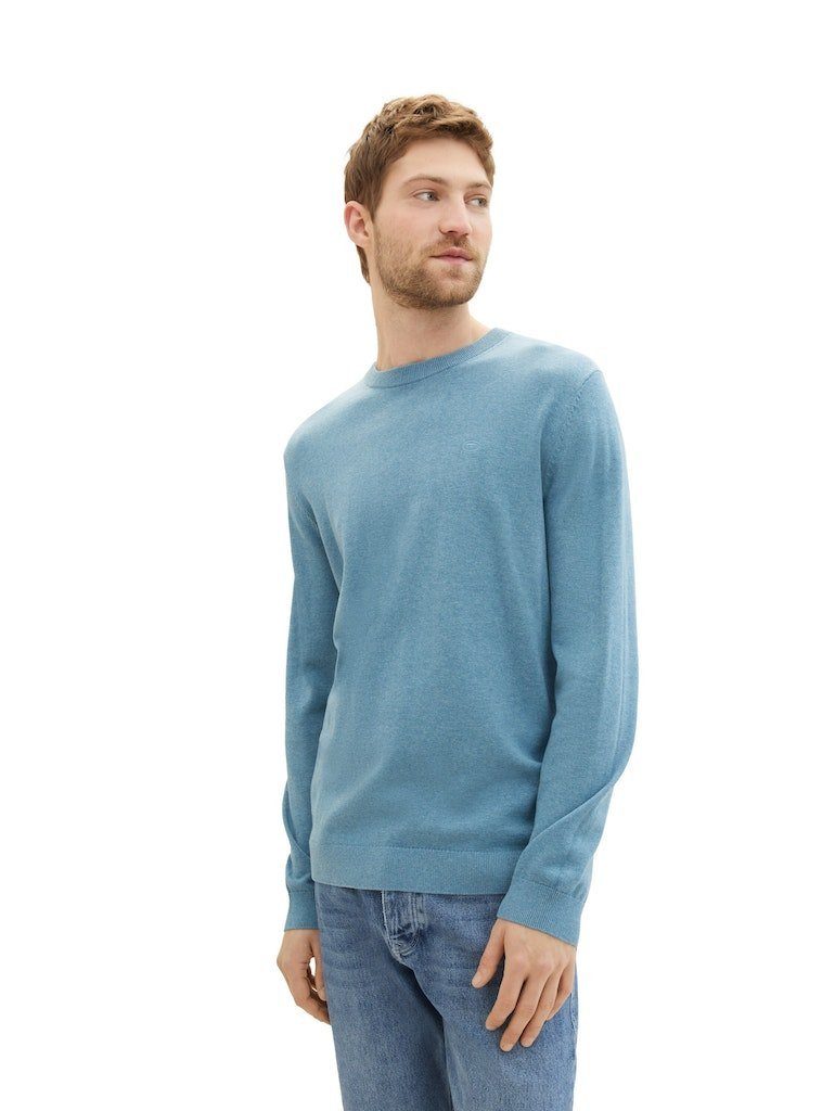 Tom Tailor Herren Rundhals Pullover BASIC CREWNECK KNIT - Relaxed Fit günstig online kaufen