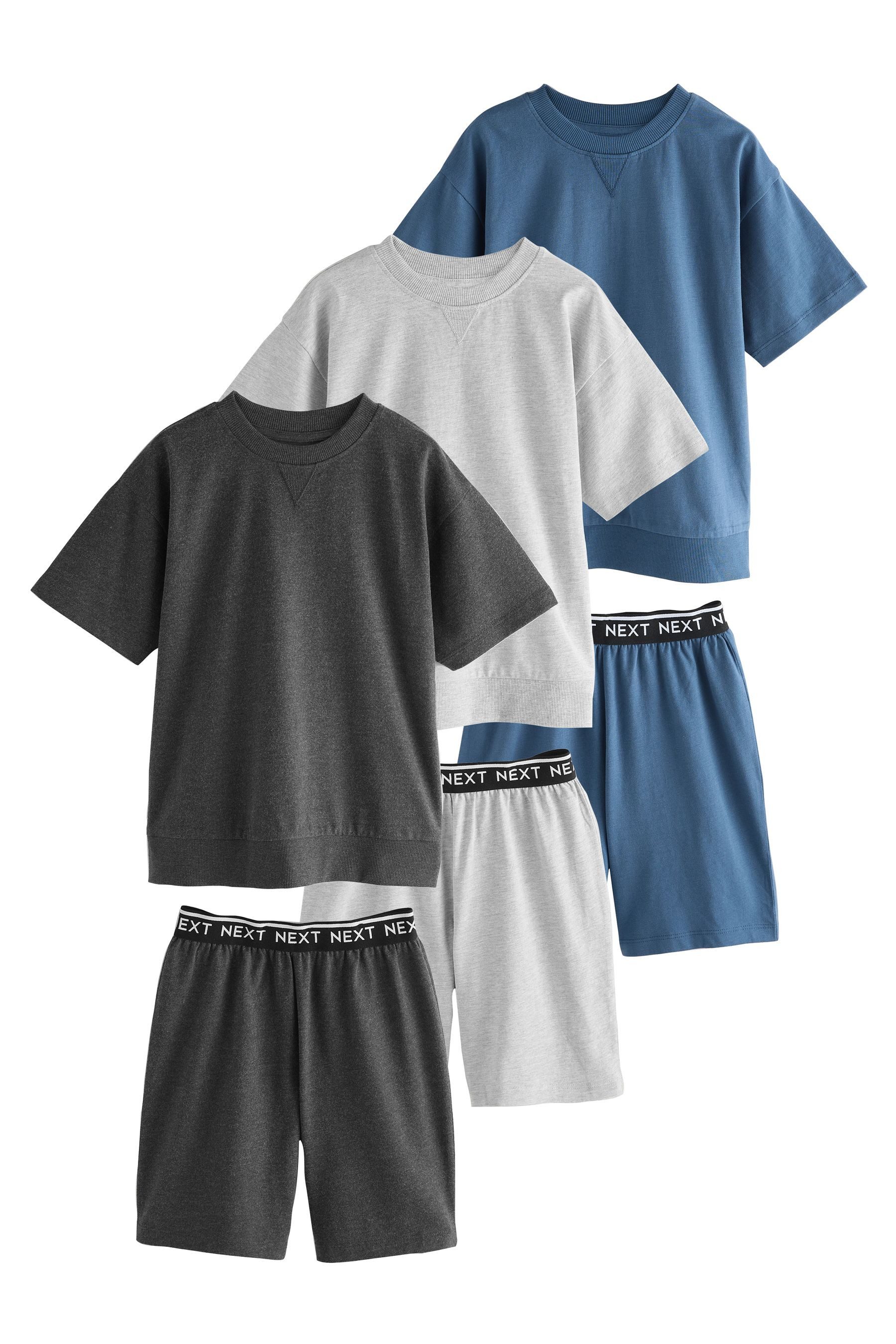 Next Pyjama 3er-Pack Schlafanzüge mit langen Ärmeln (6 tlg)