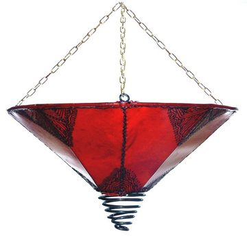 SIMANDRA Lampenschirm Fuego Orient, 40 cm Orientalische Lampe Hängelampe marokkanische Deckenlampe Lederlampe