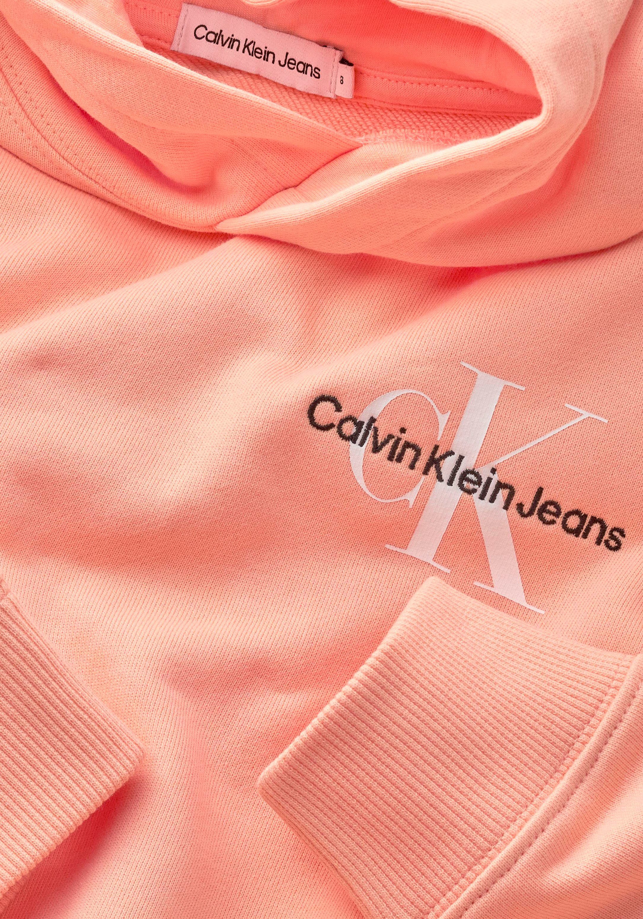 Logostickerei Calvin der auf Junior Brust Jeans Klein Calvin MiniMe,mit Kids Kapuzensweatshirt Kinder Klein