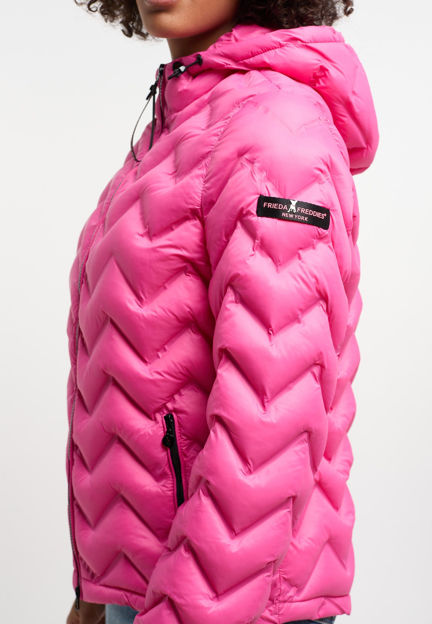 Mailynn mit pink NY Jacket, & Thermolite Freddies Steppjacke Reißverschluss Frieda