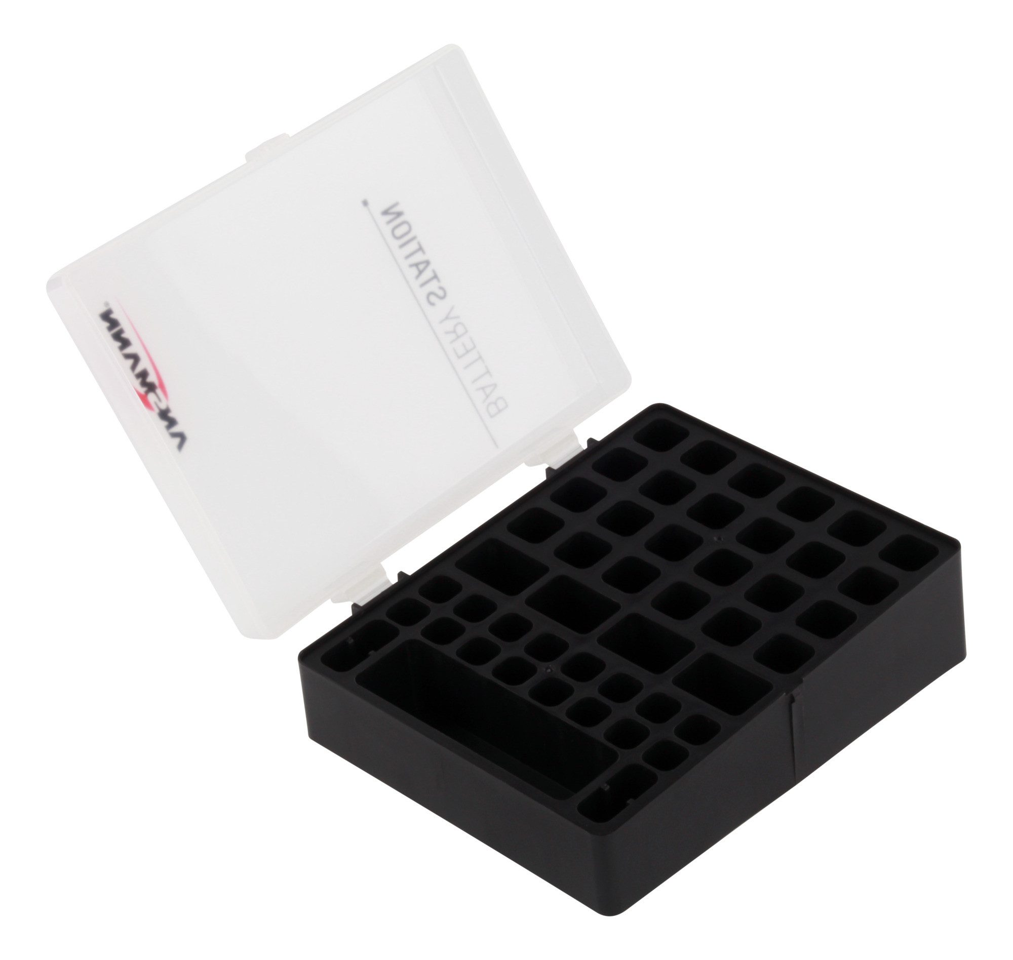 ANSMANN AG Batteriebox für 48 Batterien Akkus Größe AAA, AA, 9V Akku