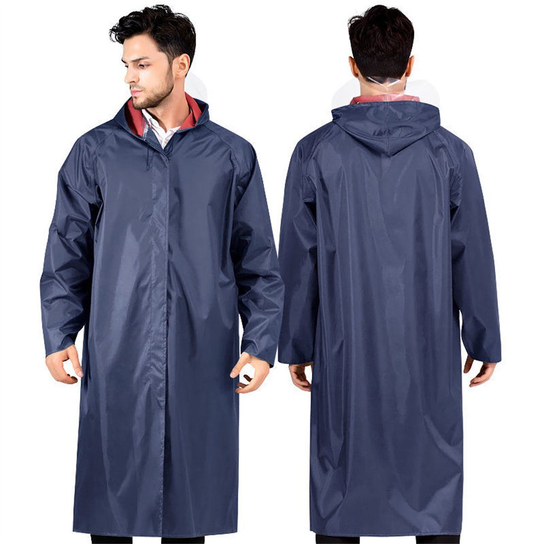 DÖRÖY Regenponcho Regenponcho aus wasserdicht, blau Oxford-Stoff, mit Kapuze, für Erwachsene