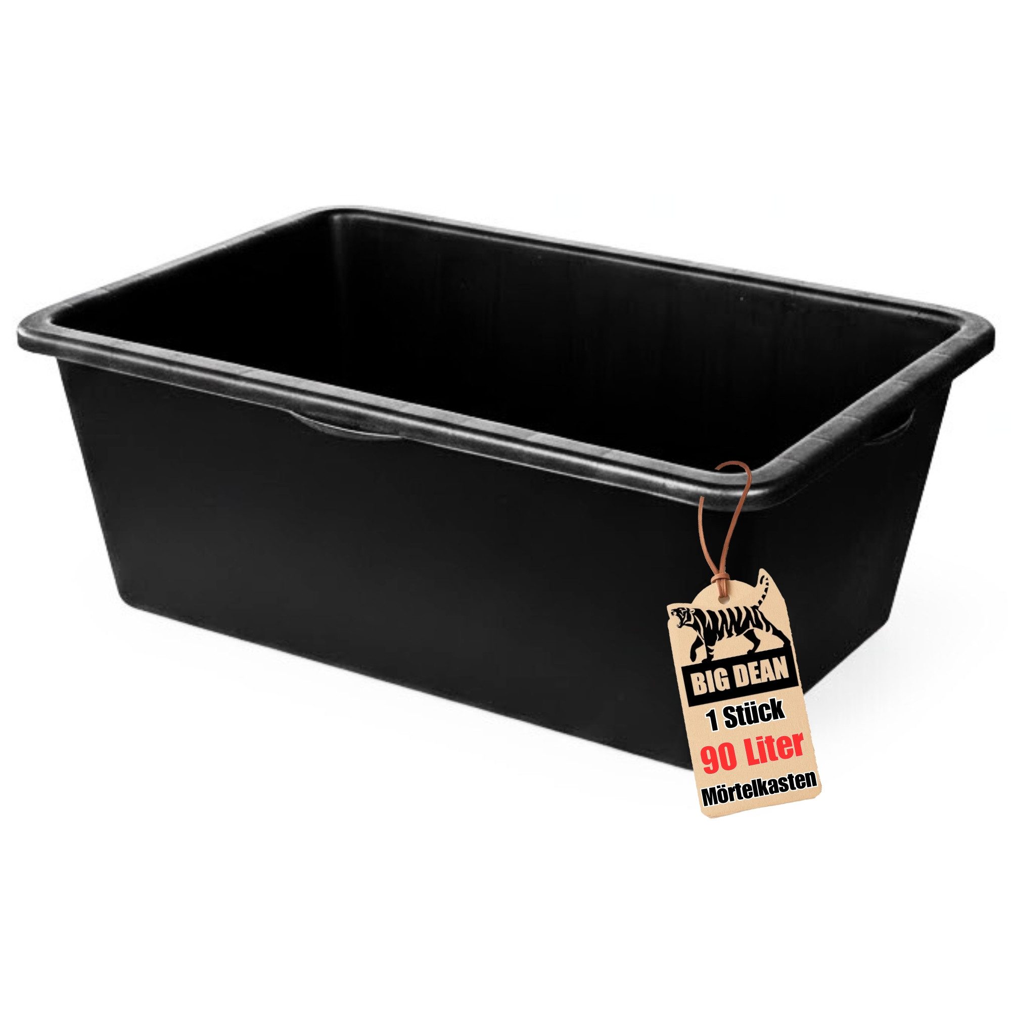 BigDean Mörtelkübel Stabil 90 Liter eckig Made in Europe, (Stück, 1-tlg., Mörtelkübel), Frostsicher, UV-beständig, wetterfest