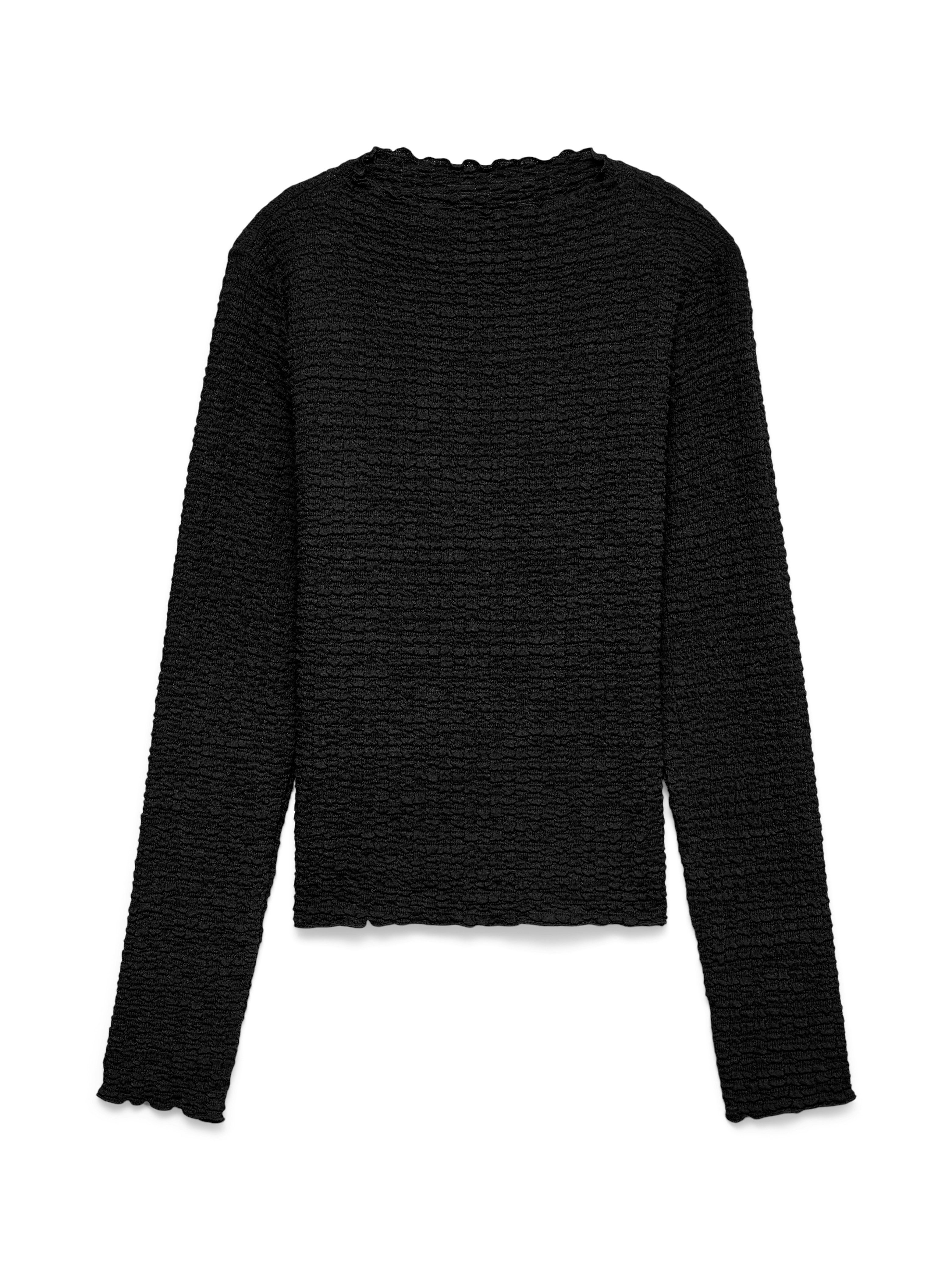 Vero Moda Langarmshirt VMZIA LS FUNNEL NECK TOP JRS NOOS Baumwollmischung, regular fit