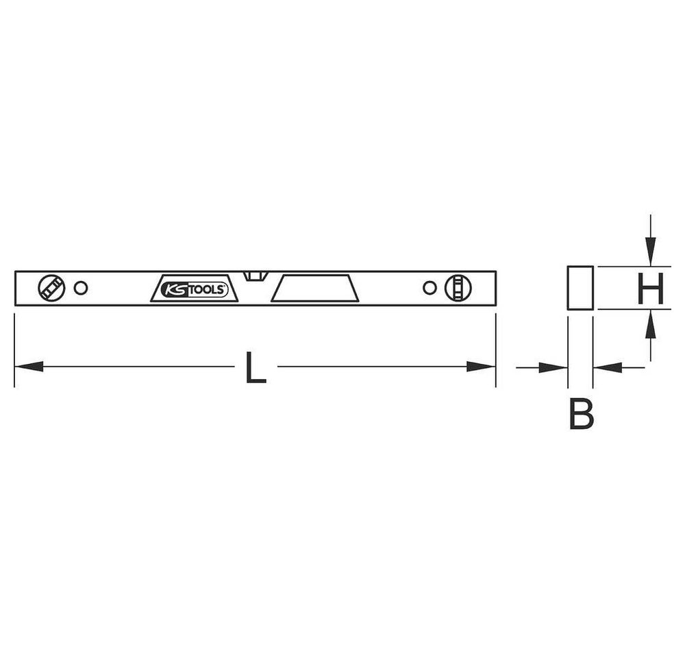 Thumbnail - KS Tools Wasserwaage Aluminiumprofil-Wasserwaage,magnetisch,600mm, mit Magnet