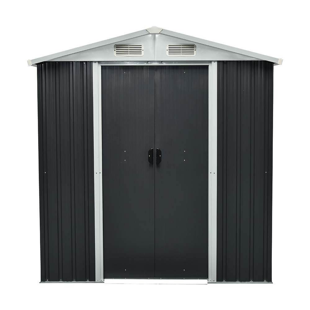 HOME DELUXE Gerätehaus Geräteschuppen BOHIO - L, BxT: 204,00x131,00 cm, (Schiebetüren, verzinktes Stahlblech, Wetterfest, 4 Belüftungsöffnungen), 3,6 m³ Gartenhaus, verzinktes Stahlblech 4 Belüftungsöffnungen