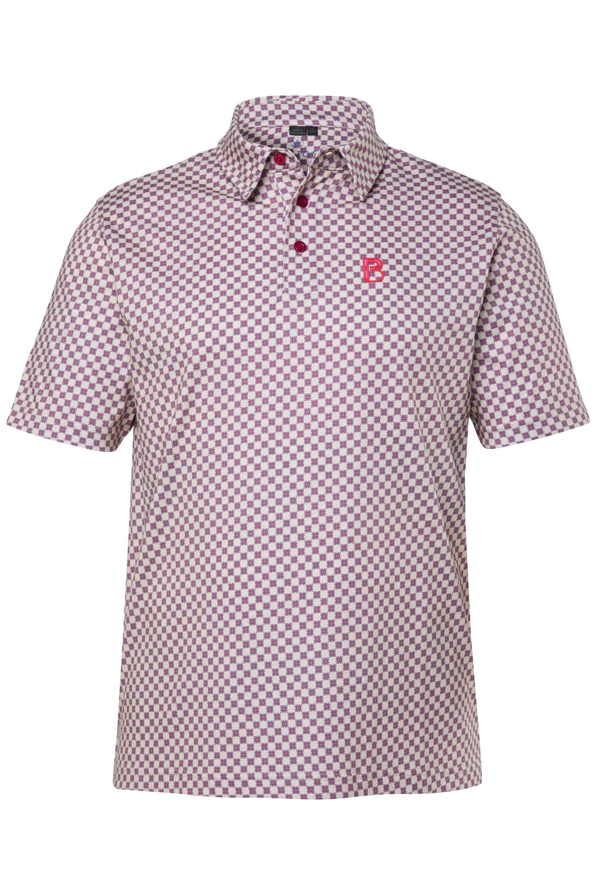Boston Park Poloshirt Poloshirt Alloverprint Halbarm