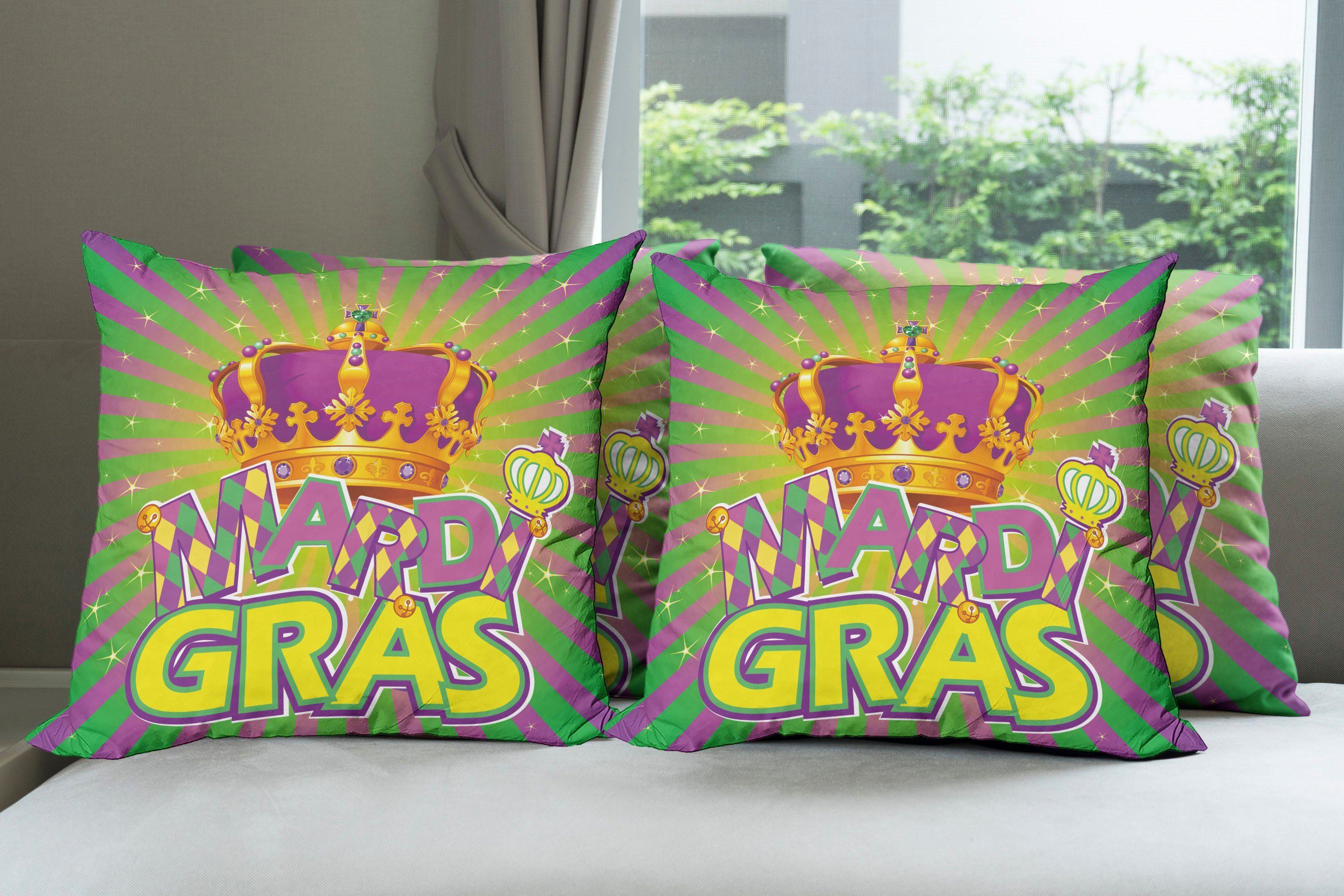 Crown Modern Karneval Kissenbezüge Antique Abakuhaus Retro Digitaldruck, Doppelseitiger Stück), Accent (4
