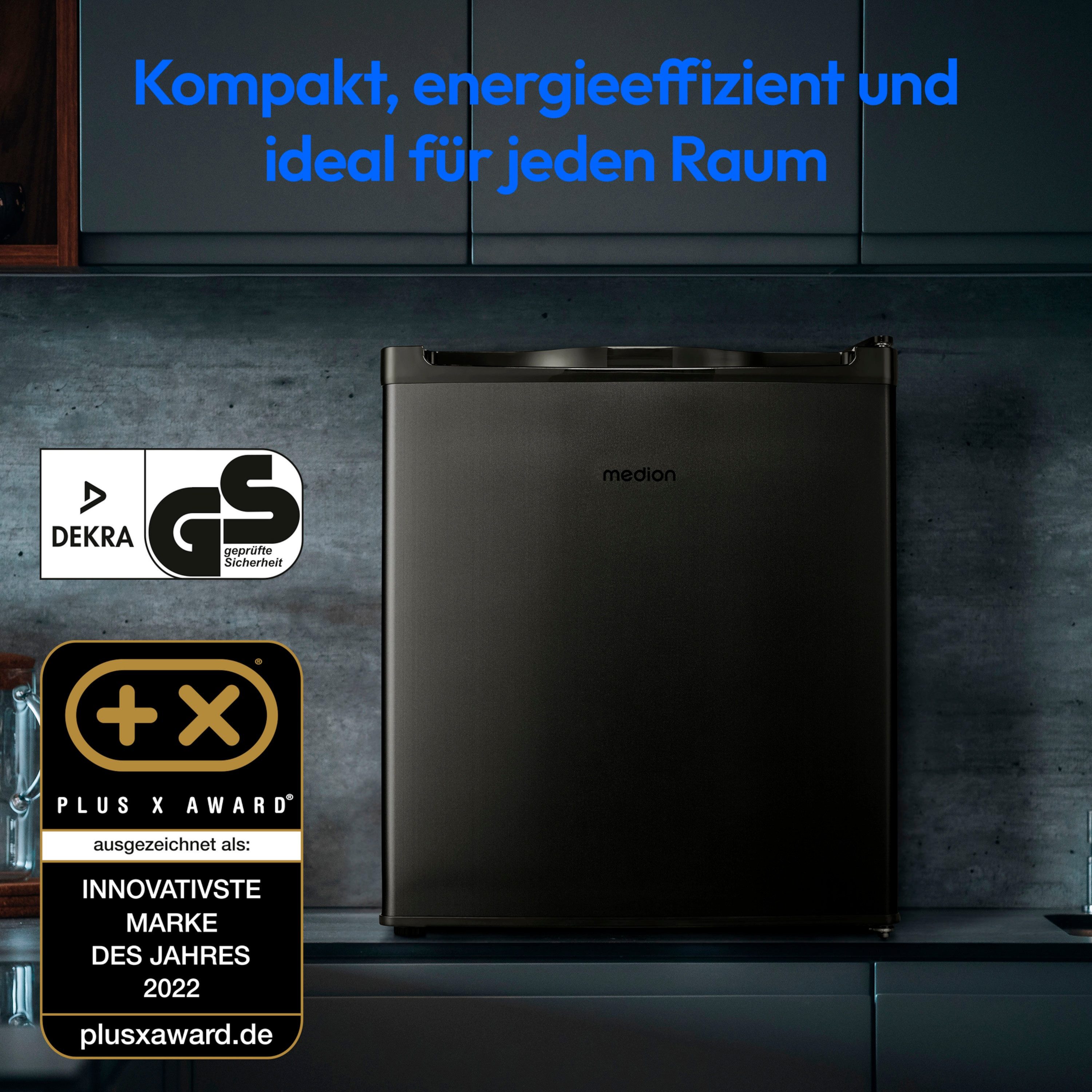 Medion® Gefrierschrank MD37675, 51 cm hoch, 44 cm breit, 33 L Nutzinhalt, höhenverstellbare Füße, Griffmulde,4 ****