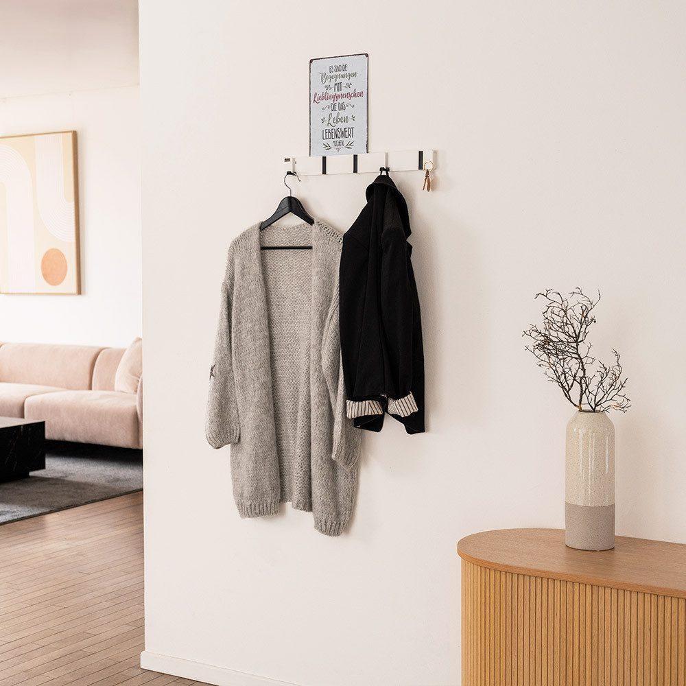 HOME DELUXE Garderobenleiste inkl. Haken und Magnete, Wandgarderobe, Kleide günstig online kaufen