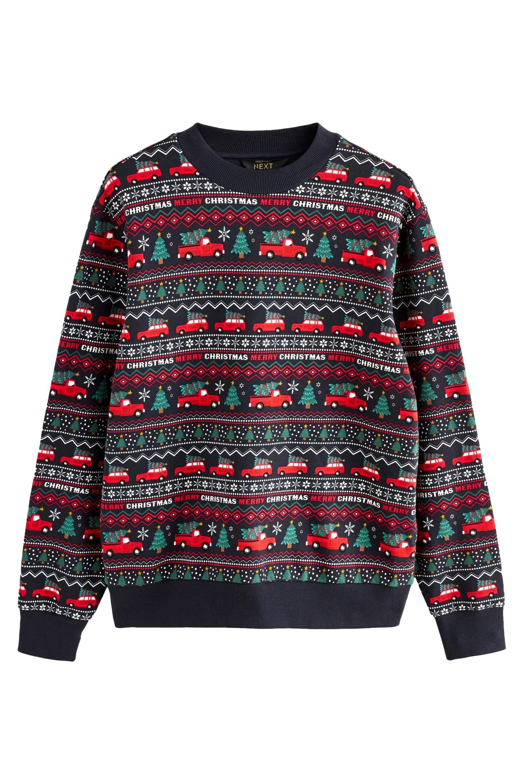 Next Sweater Rundhals-Sweatshirt mit weihnachtlichem Muster (1-tlg) günstig online kaufen