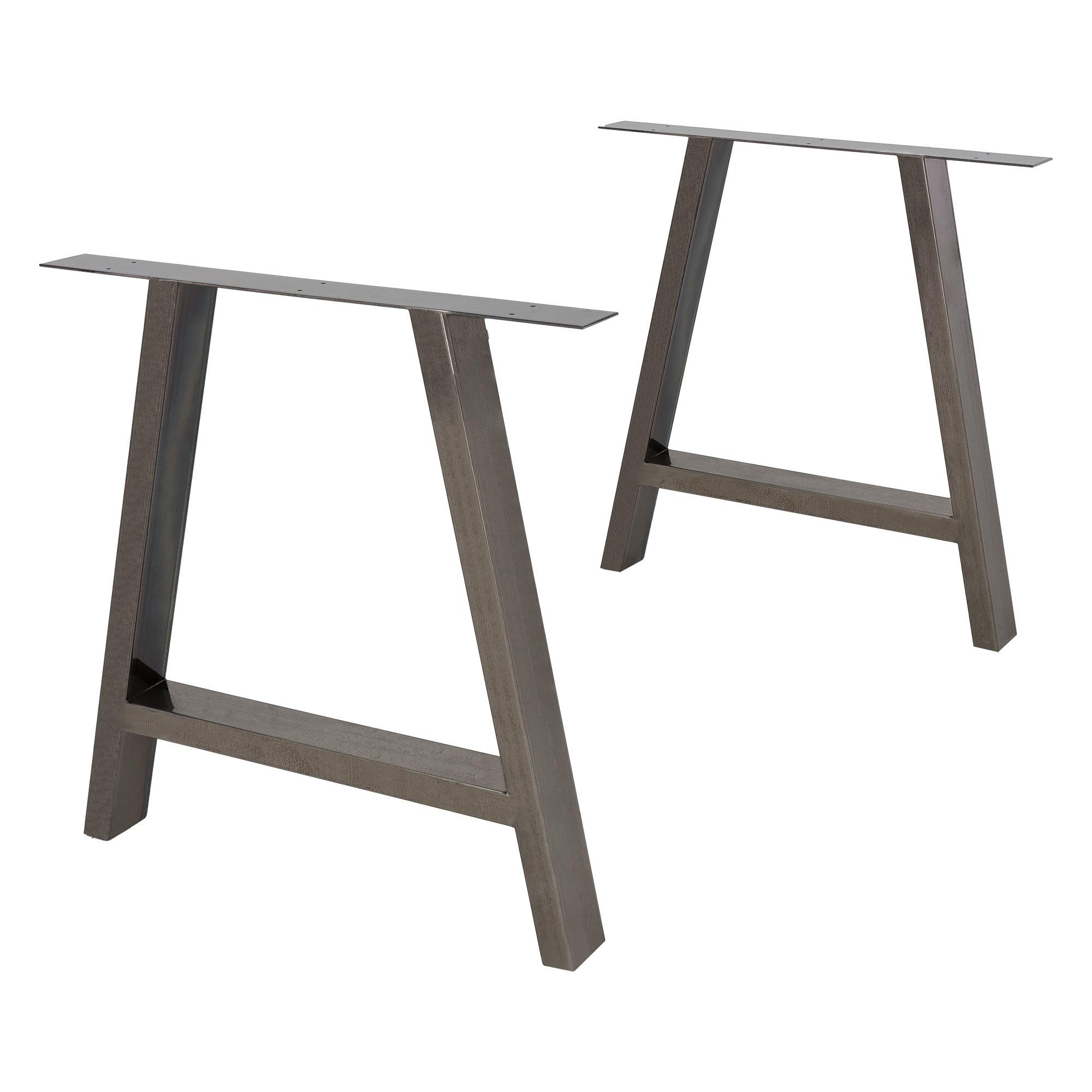 ECD Germany Tischbein A-Form A-Design Industriedesign Möbelfüße, Stahl Tischgestell pulverbeschichtetem Tischkufen Set 2er 70x725cm aus Tischuntergestell