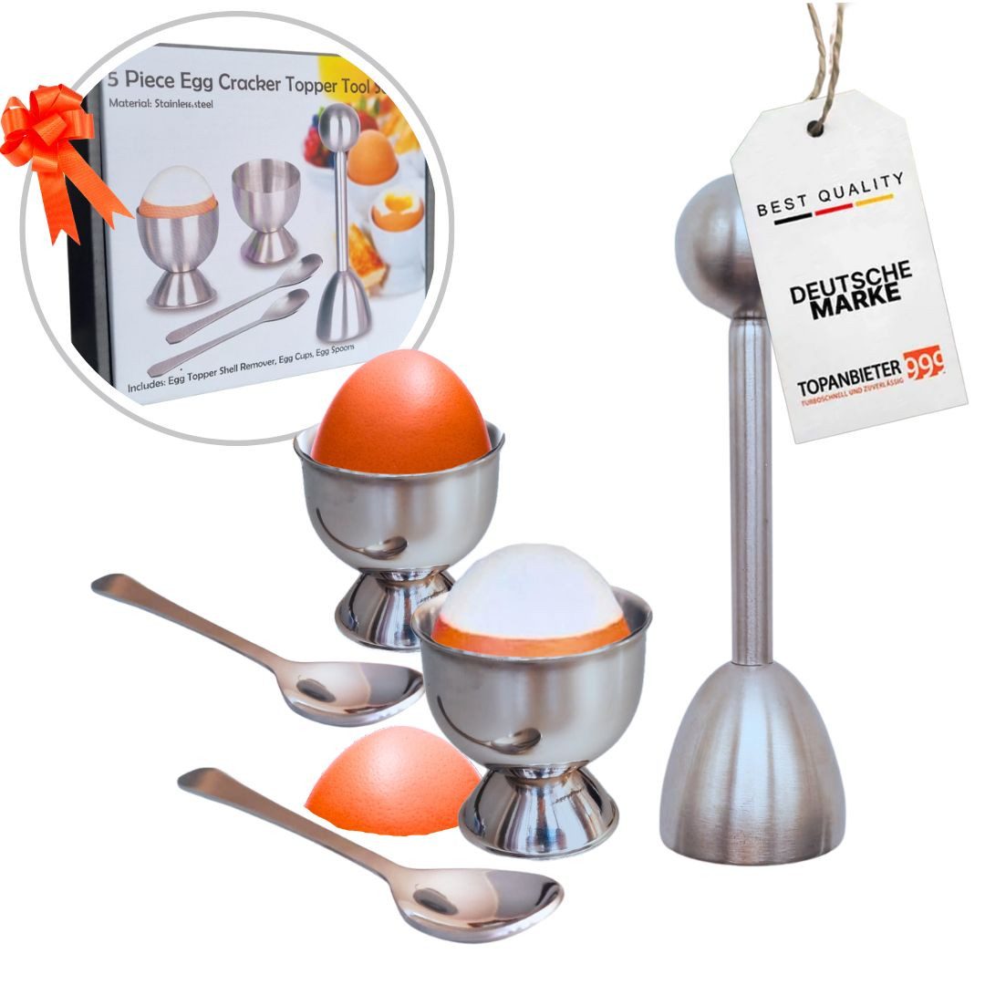 Eierköpfer Edelstahl Frühstücksset